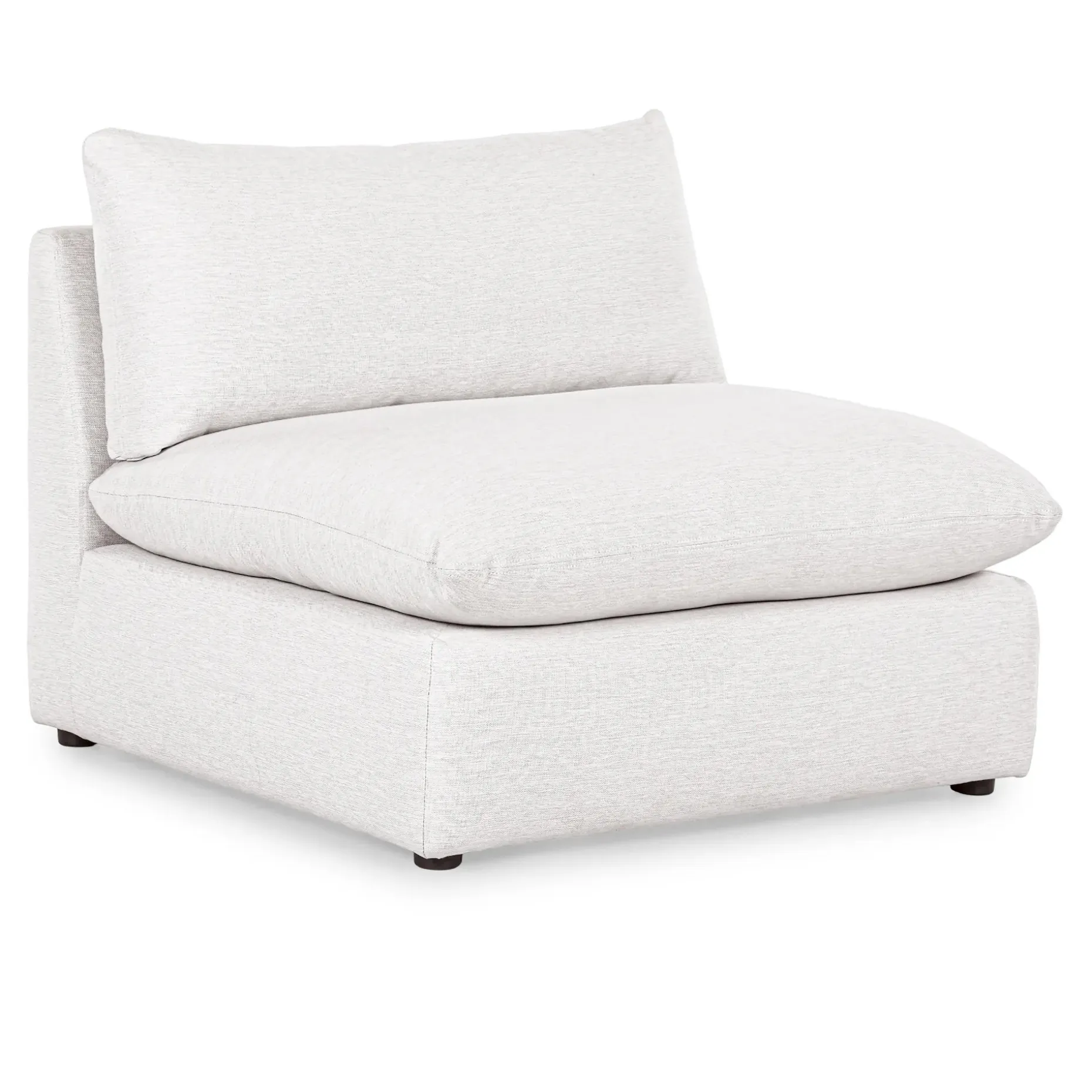 Leigh 39.5" Armless Chair Module - Silver Ivory