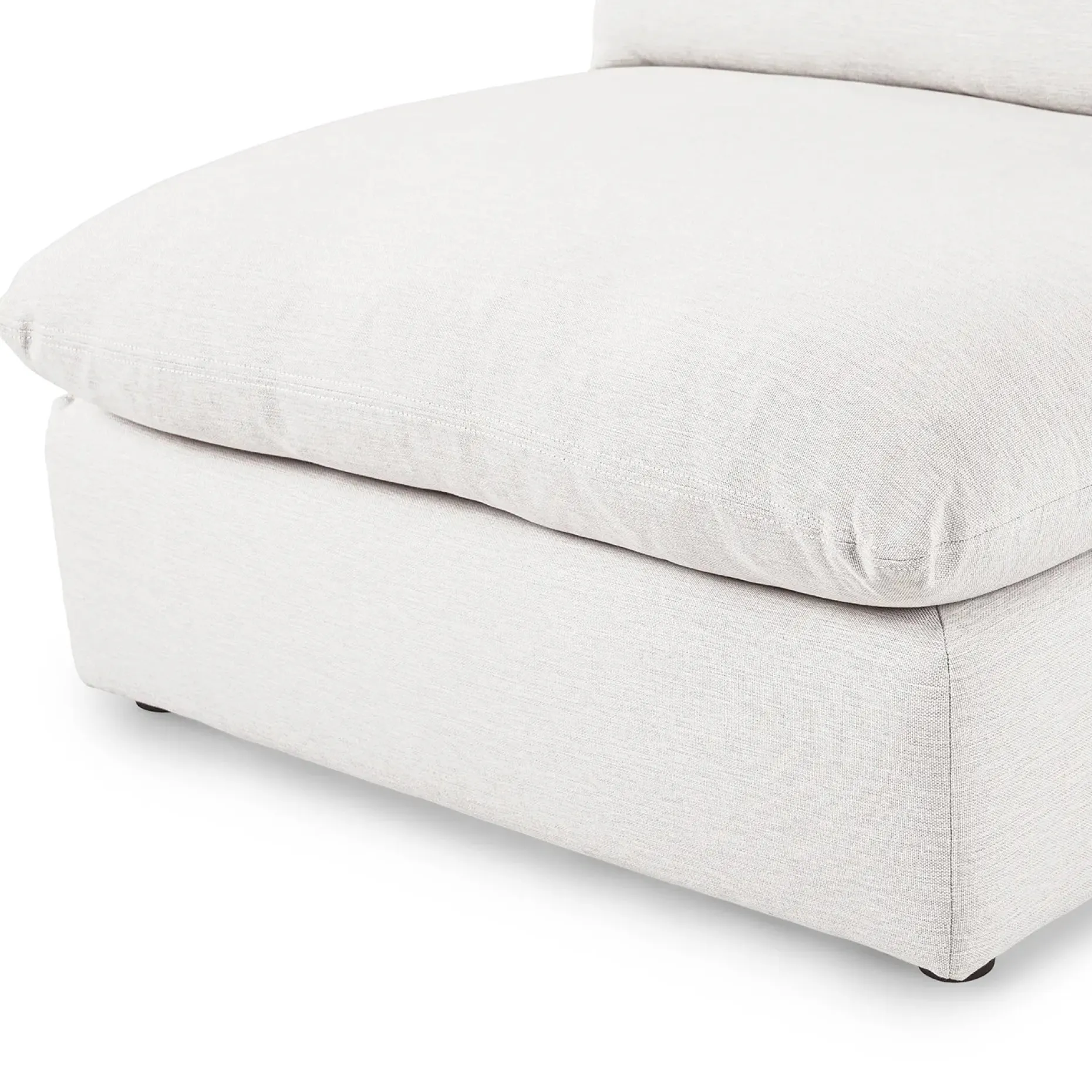 Leigh 39.5" Armless Chair Module - Silver Ivory