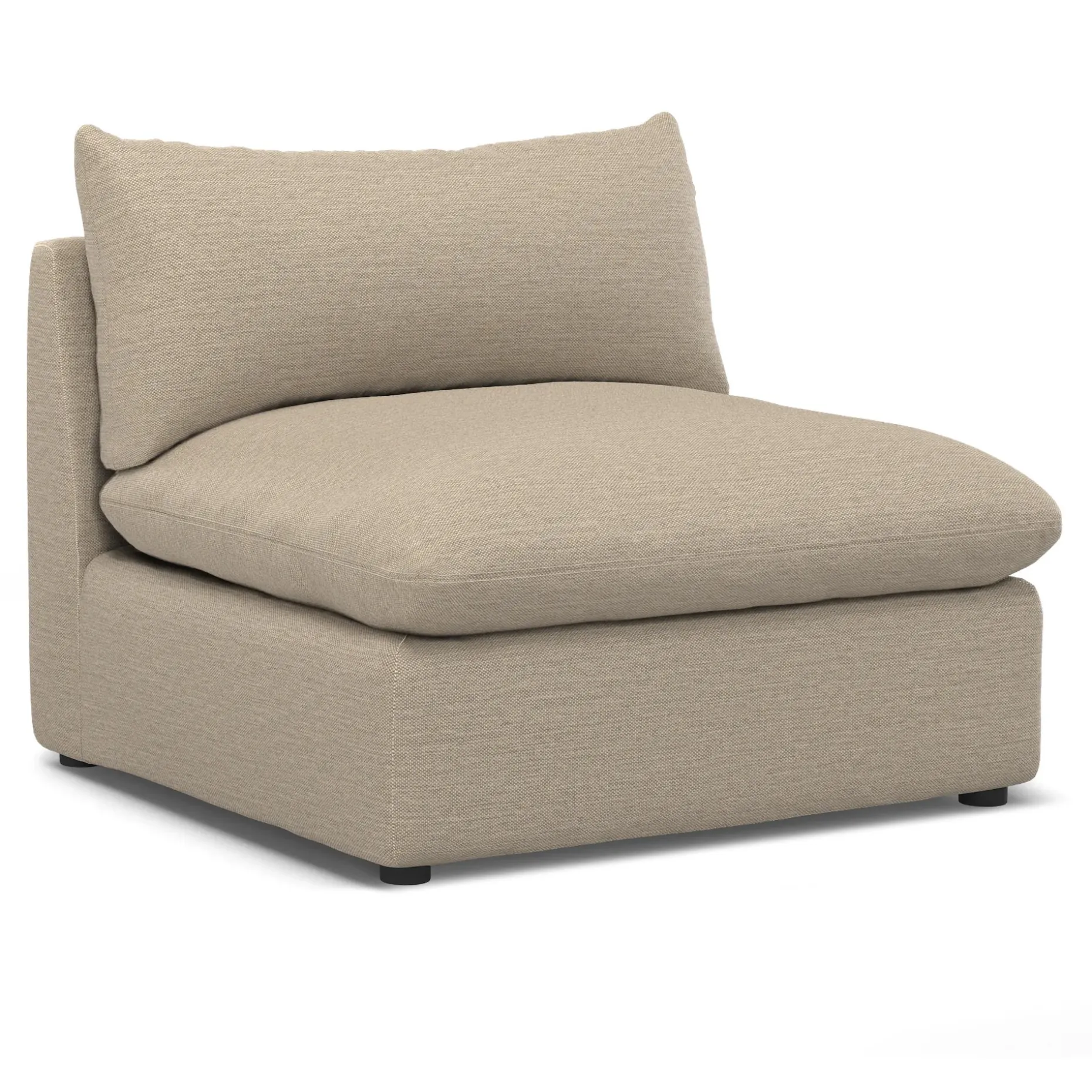 Leigh 39.5" Armless Chair Module - Silver Taupe