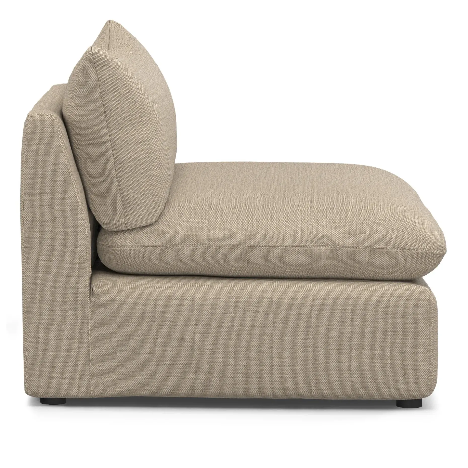Leigh 39.5" Armless Chair Module - Silver Taupe