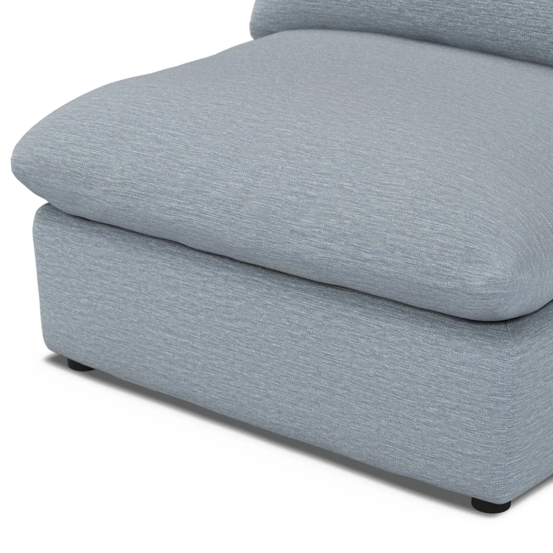 Leigh 39.5" Armless Chair Module - Silver Light Blue