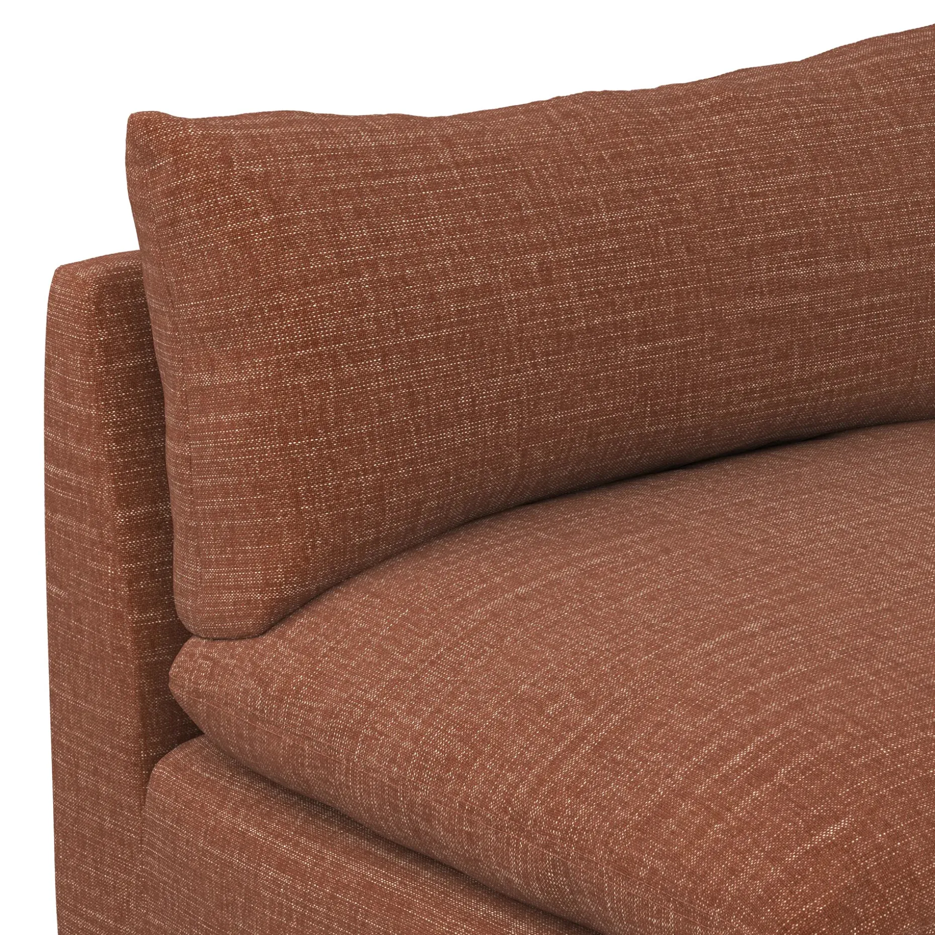 Leigh 79" Armless Modular Sofa - Napa Rust