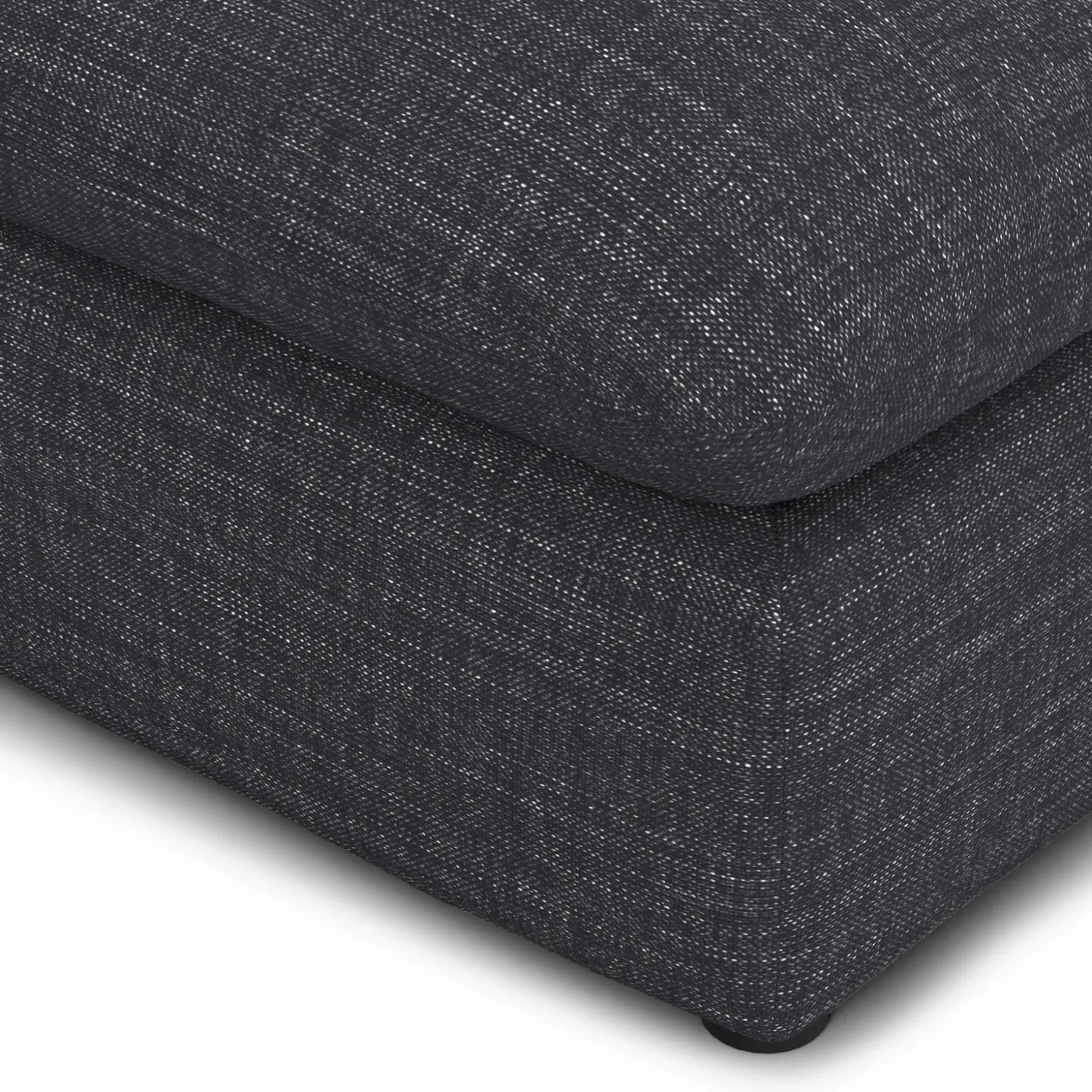 Leigh 118" Armless Modular Sofa - Napa Charcoal