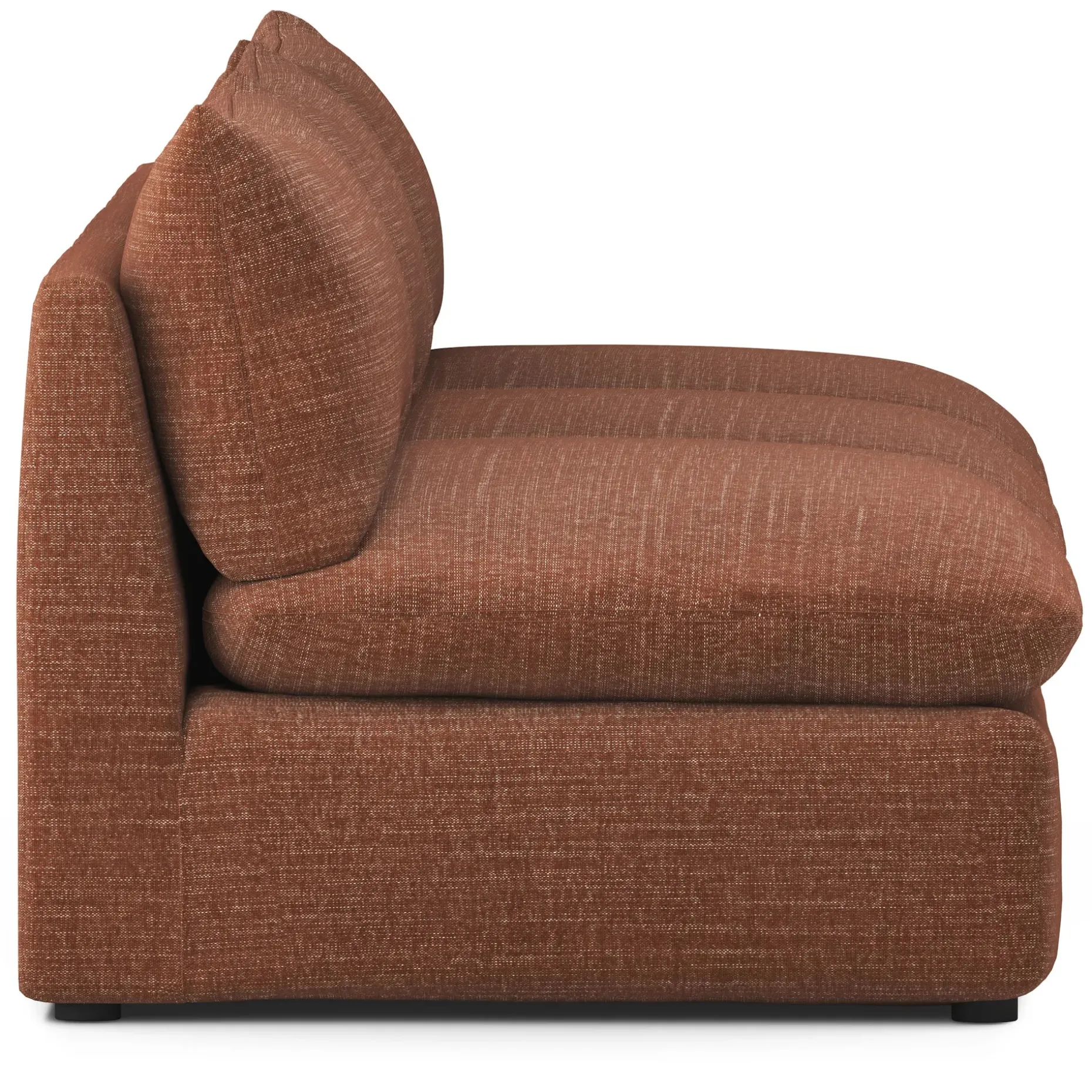 Leigh 118" Armless Modular Sofa - Napa Rust