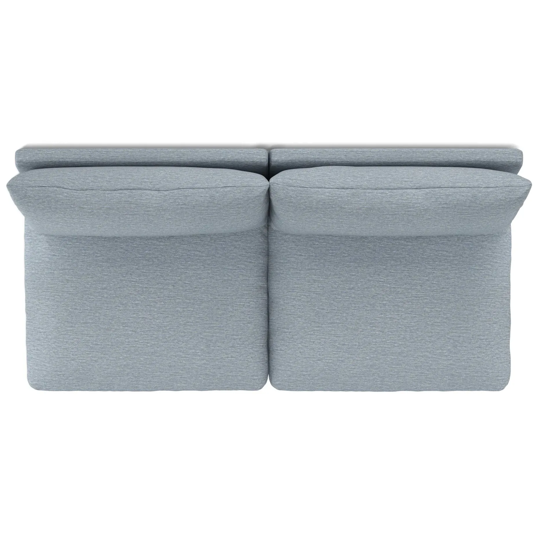 Leigh 79" Armless Modular Sofa - Silver Light Blue