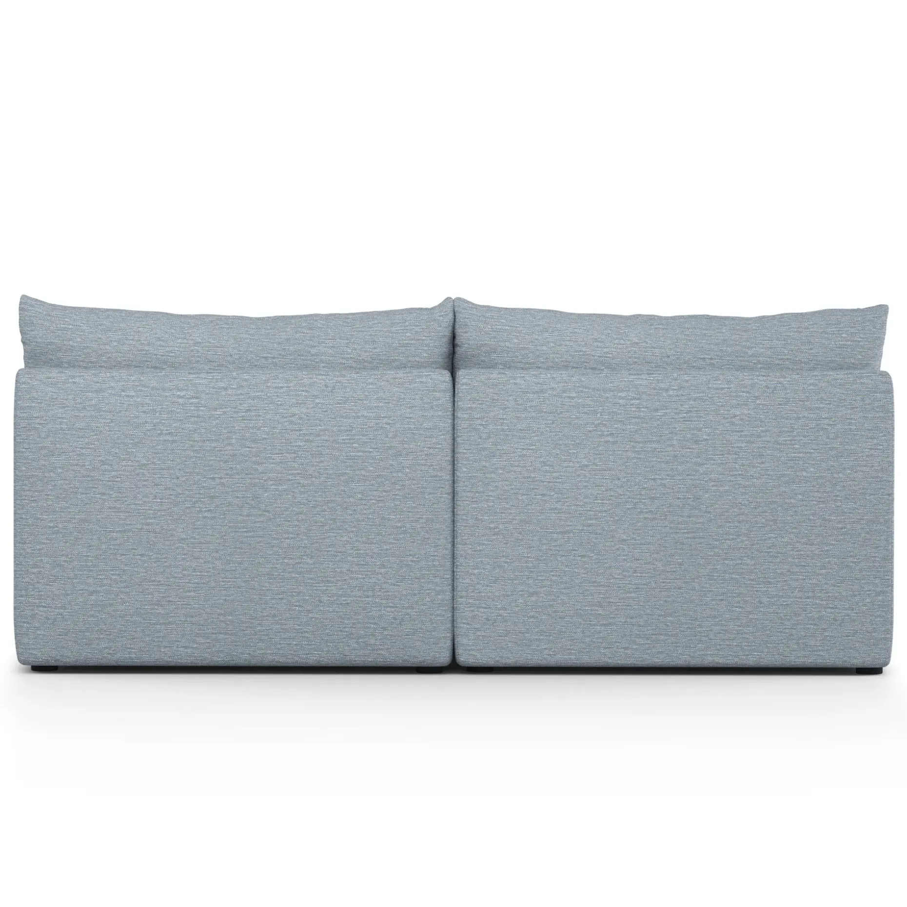 Leigh 79" Armless Modular Sofa - Silver Light Blue