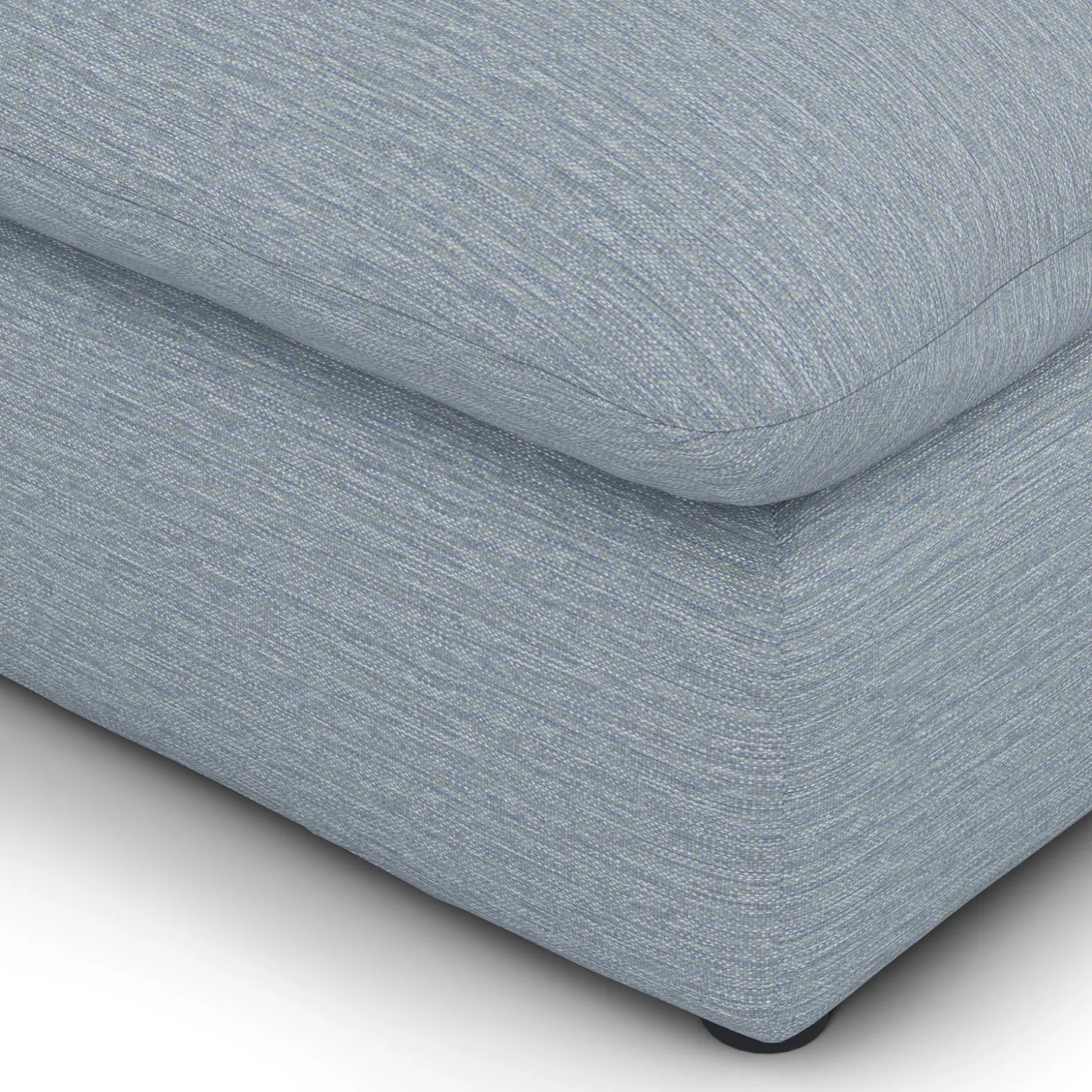 Leigh 118" Armless Modular Sofa - Silver Light Blue