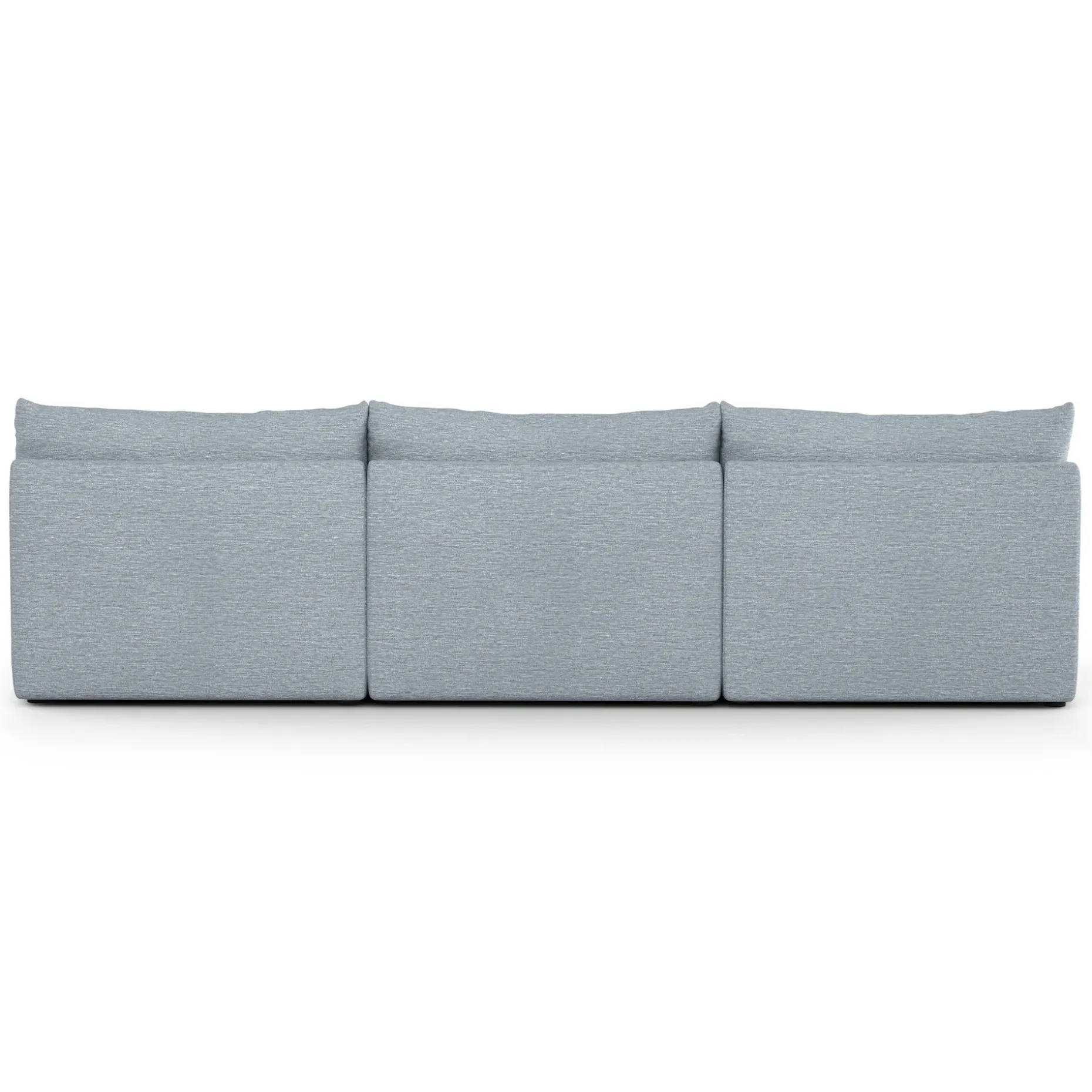 Leigh 118" Armless Modular Sofa - Silver Light Blue