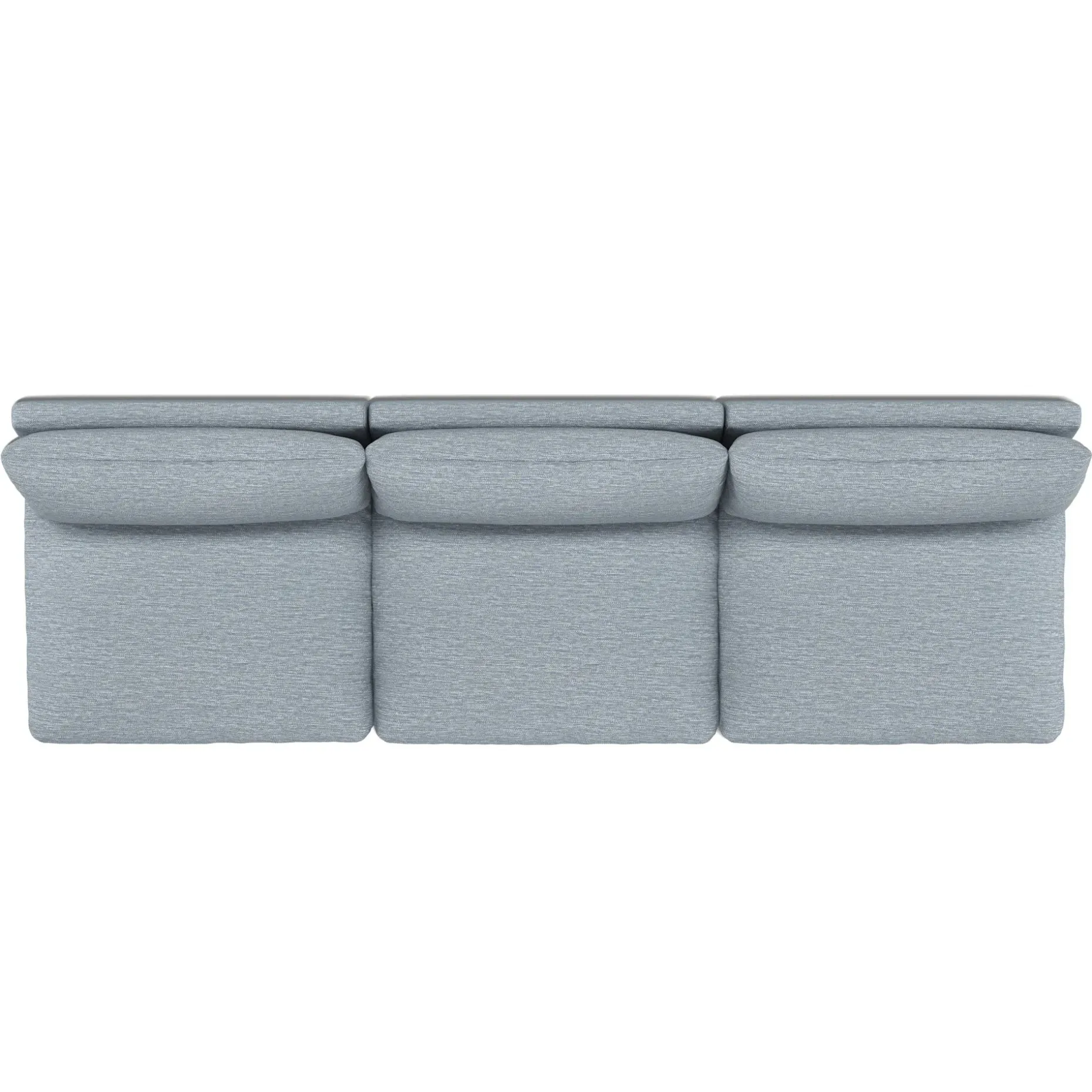 Leigh 118" Armless Modular Sofa - Silver Light Blue