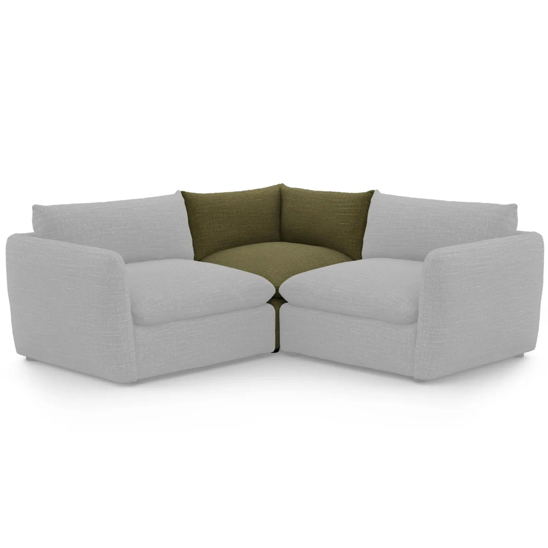 Leigh 41" Corner Chair Module - Napa Moss
