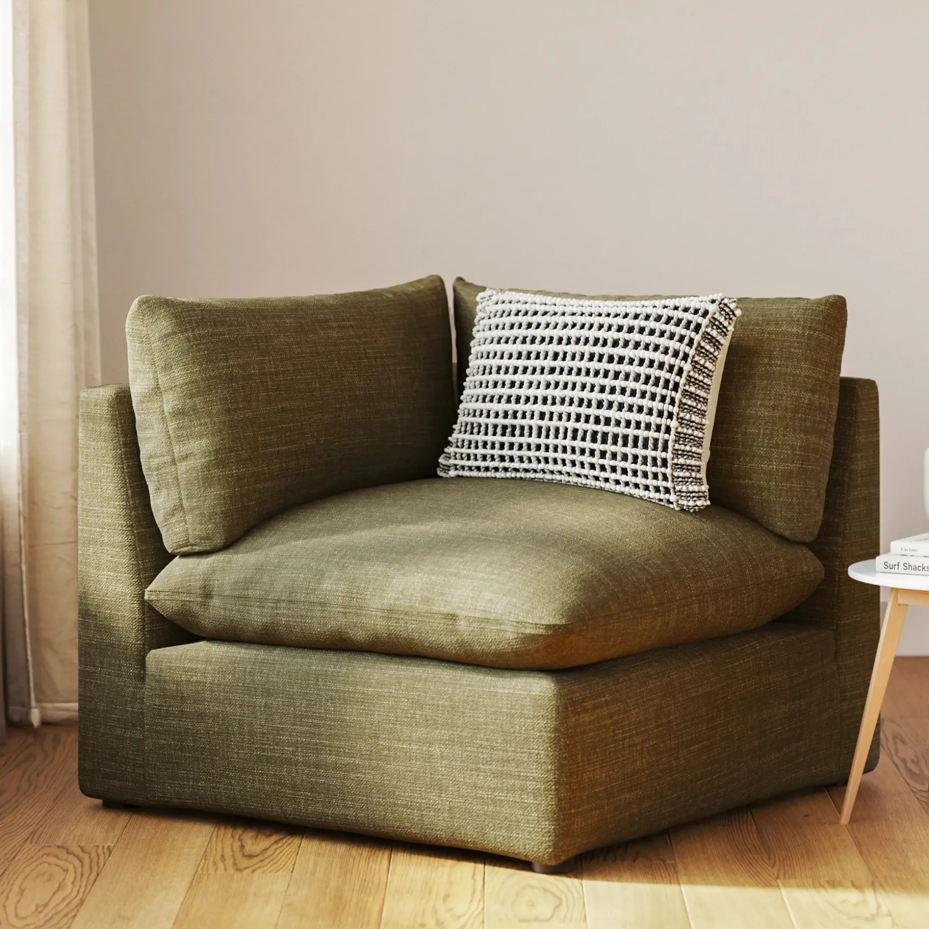 Leigh 41" Corner Chair Module - Napa Moss