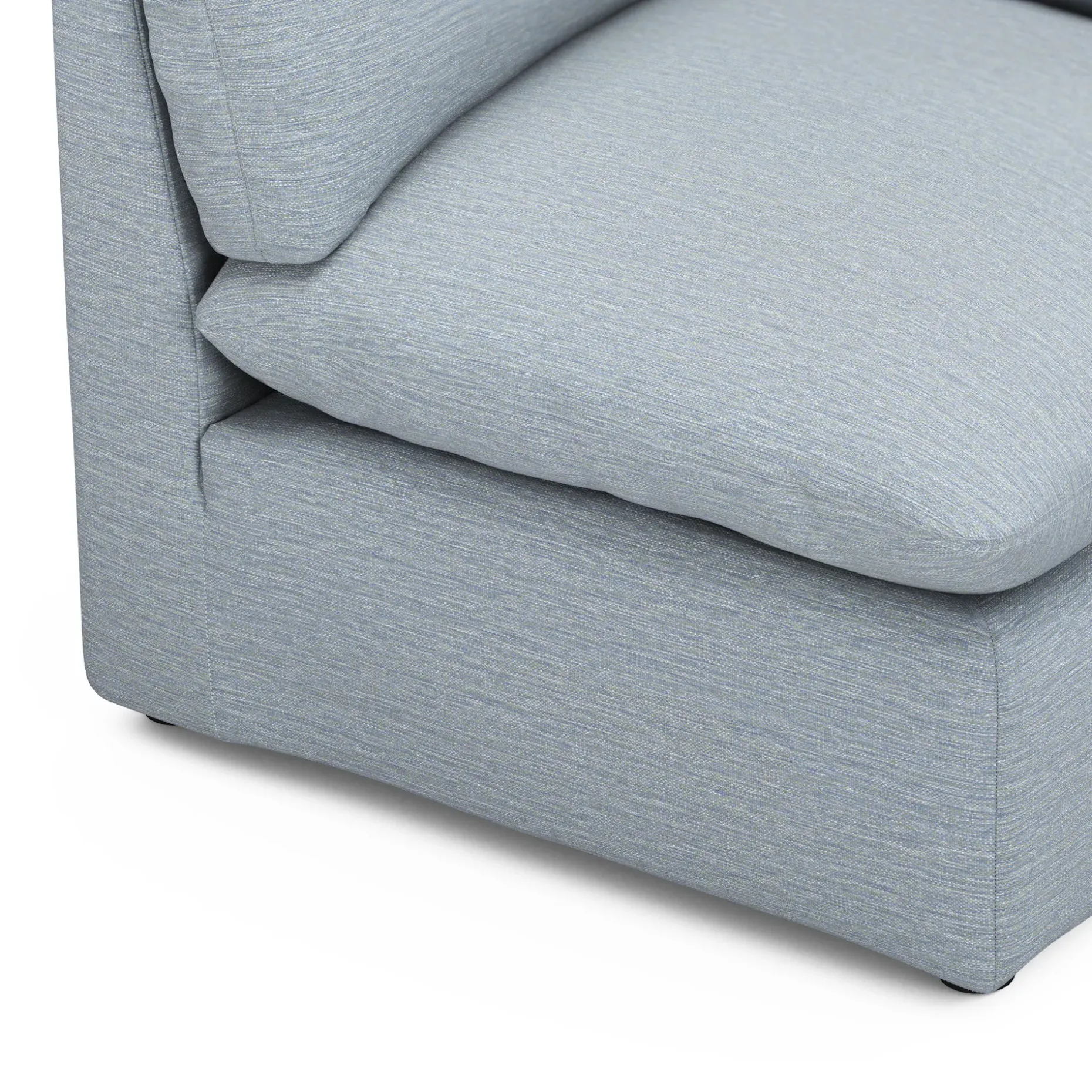 Leigh 41" Corner Chair Module - Silver Light Blue