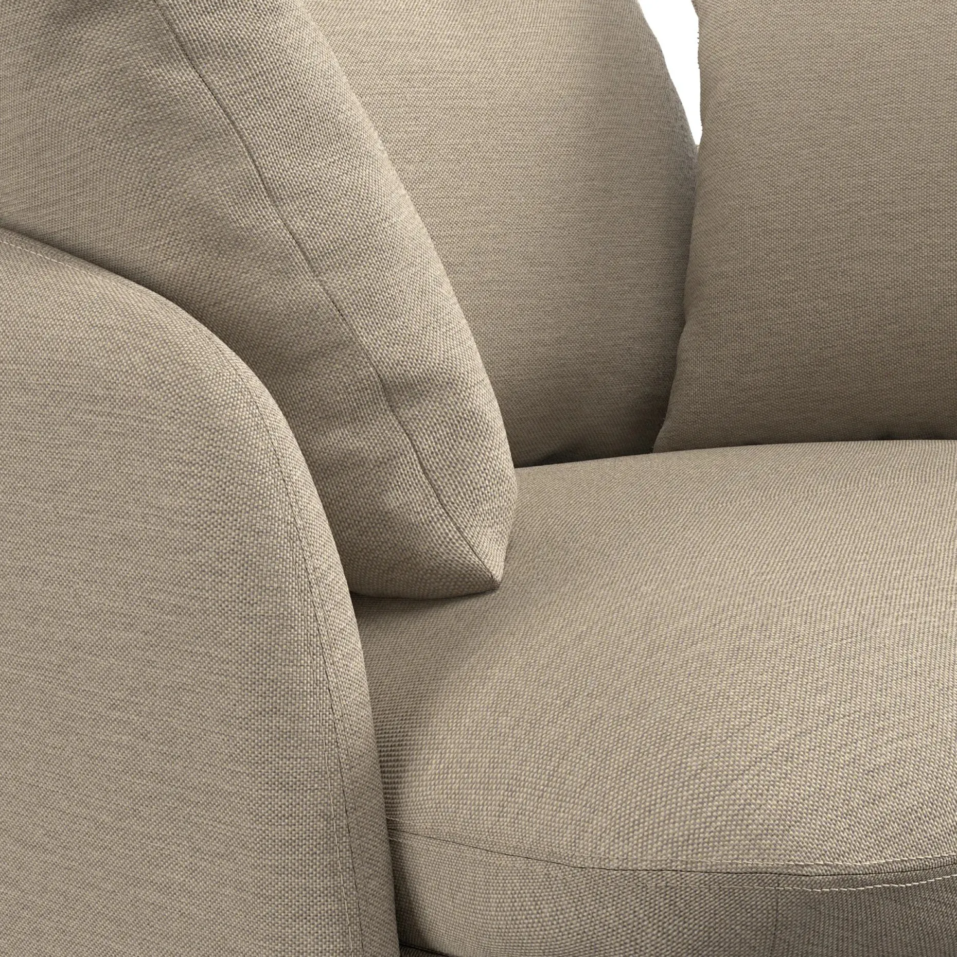 Leigh 47" Grand Swivel Lounge Chair - Silver Taupe