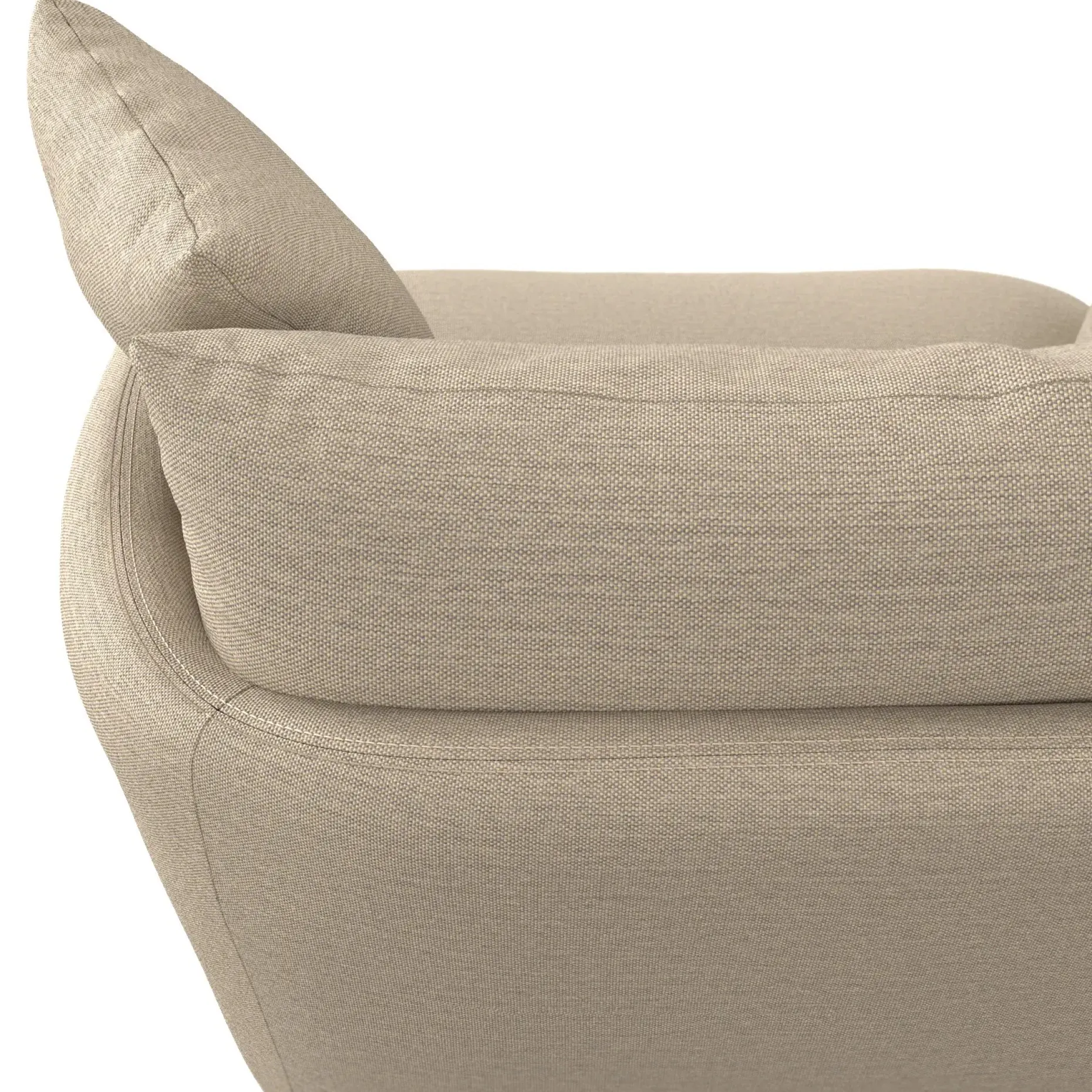 Leigh 47" Grand Swivel Lounge Chair - Silver Taupe