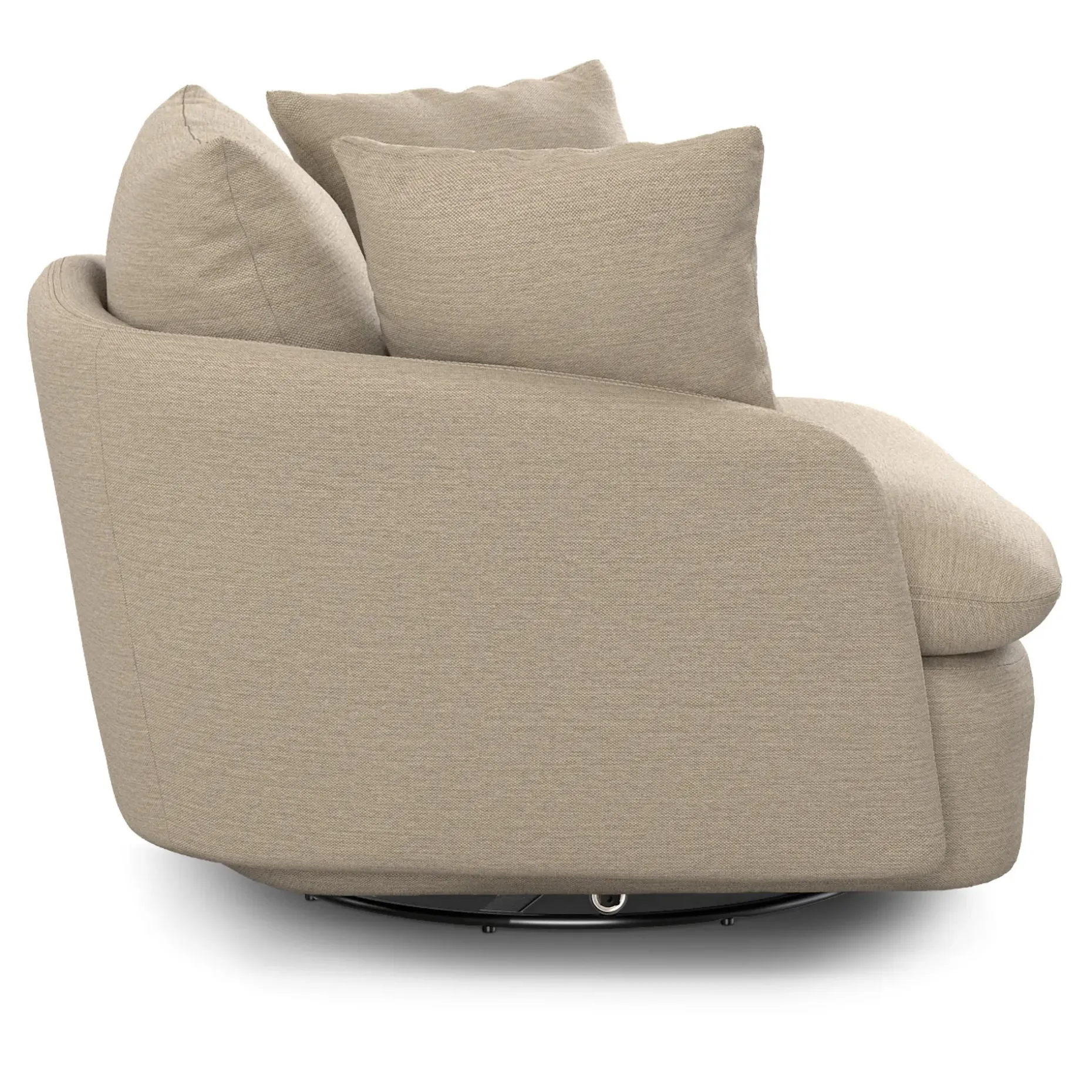 Leigh 47" Grand Swivel Lounge Chair - Silver Taupe
