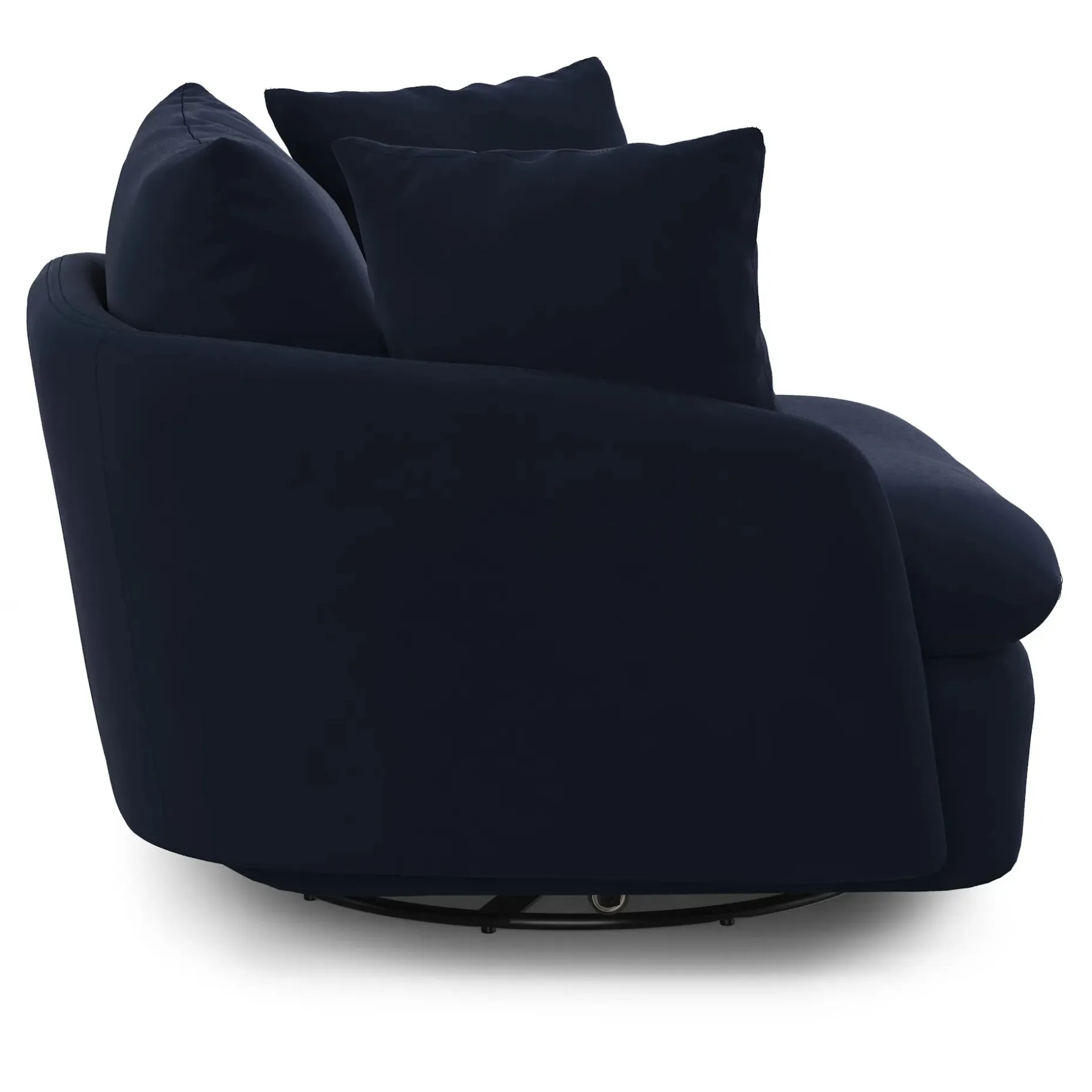 Leigh 47" Grand Velvet Swivel Lounge Chair - Hale Ink