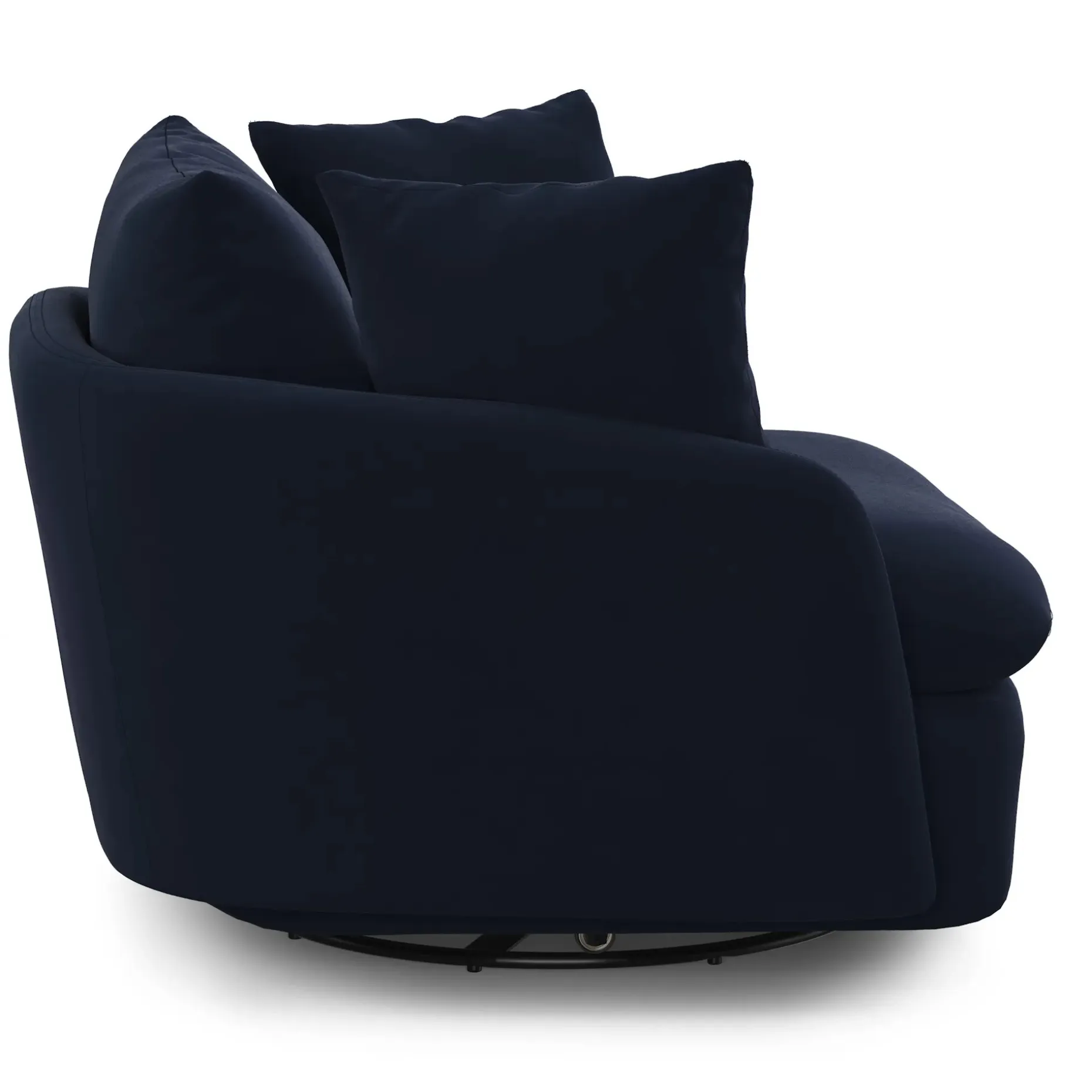 Leigh 47" Grand Velvet Swivel Lounge Chair - Hale Ink