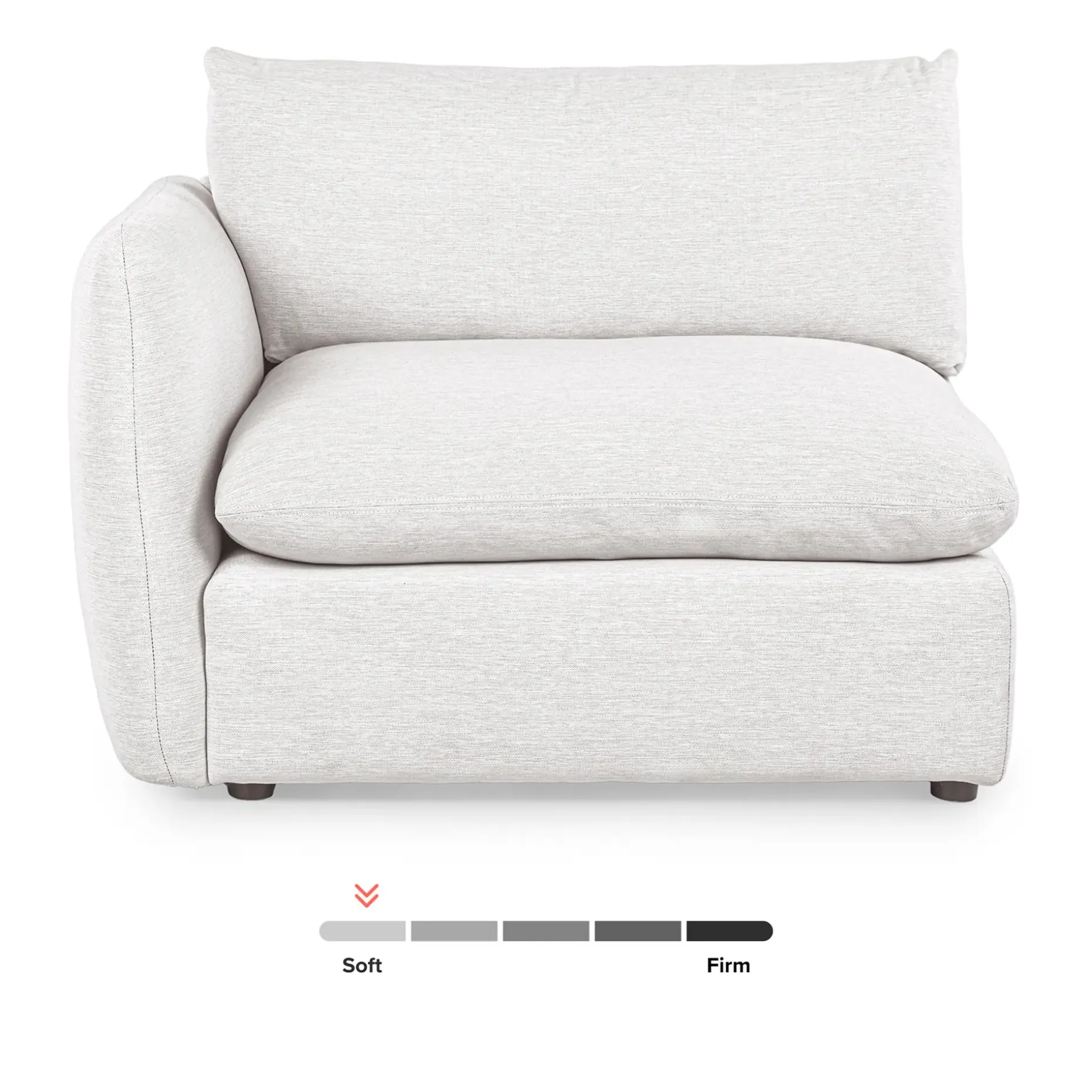 Leigh 46" Left Arm Module - Silver Ivory