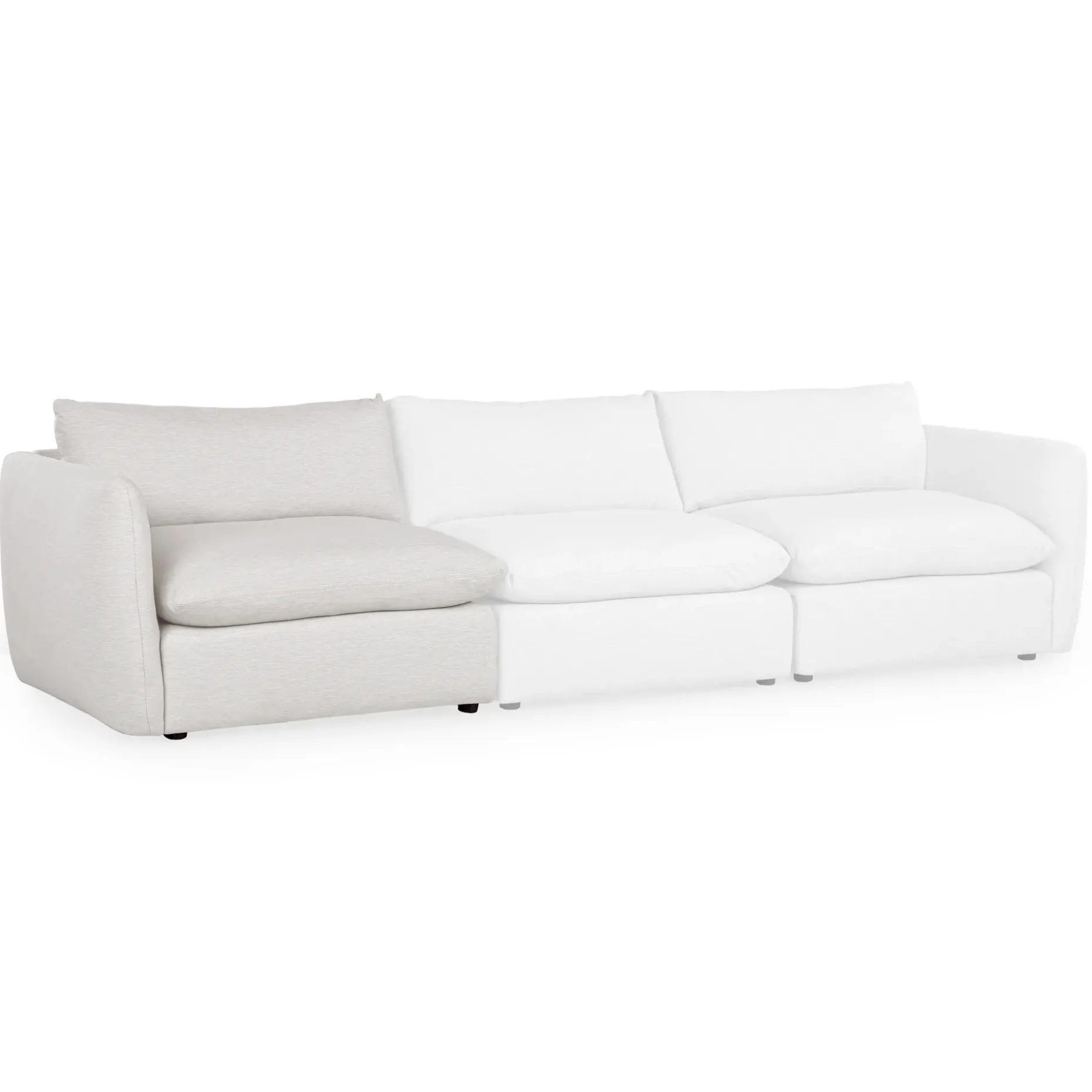 Leigh 46" Left Arm Module - Silver Ivory