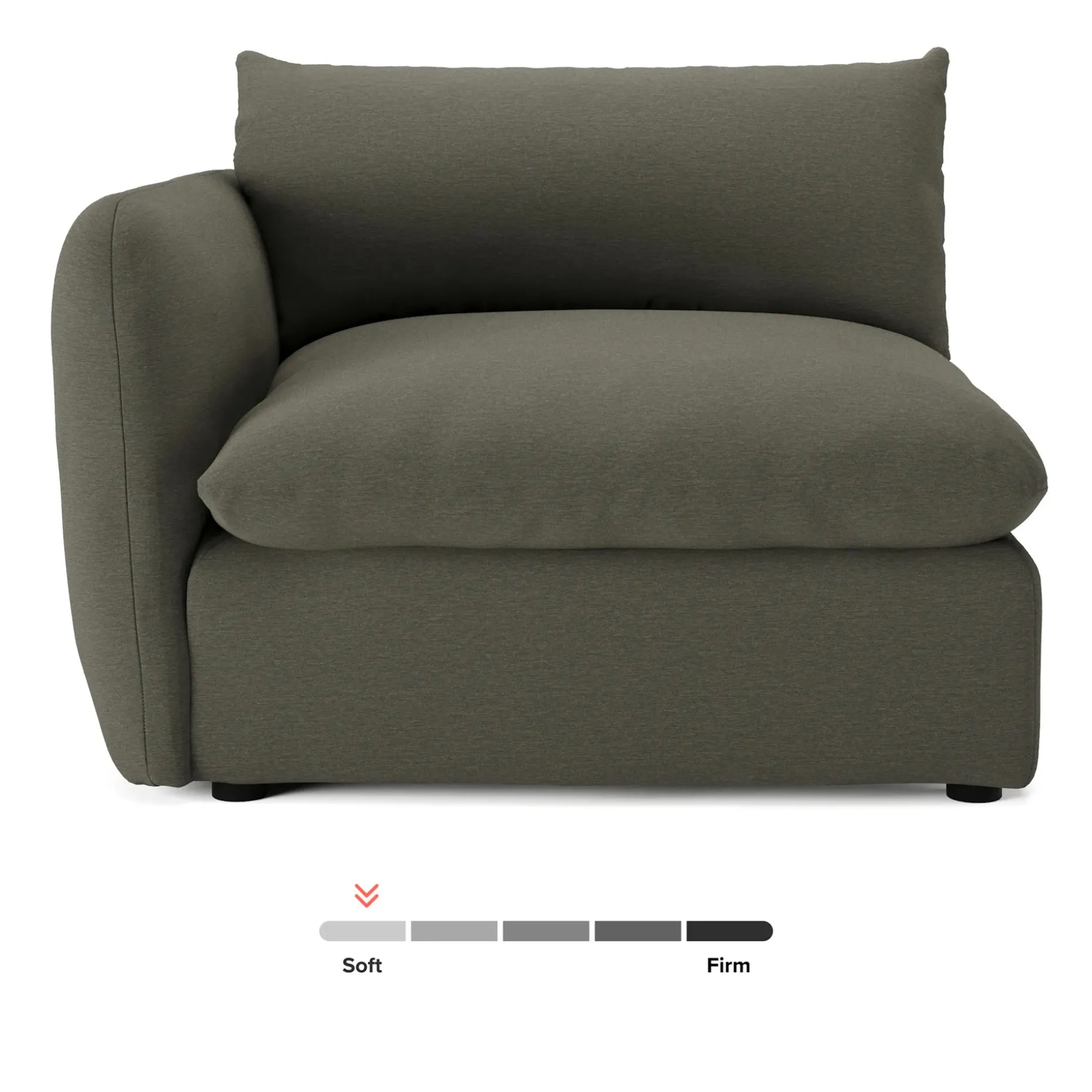 Leigh 46" Left Arm Module - Silver Moss