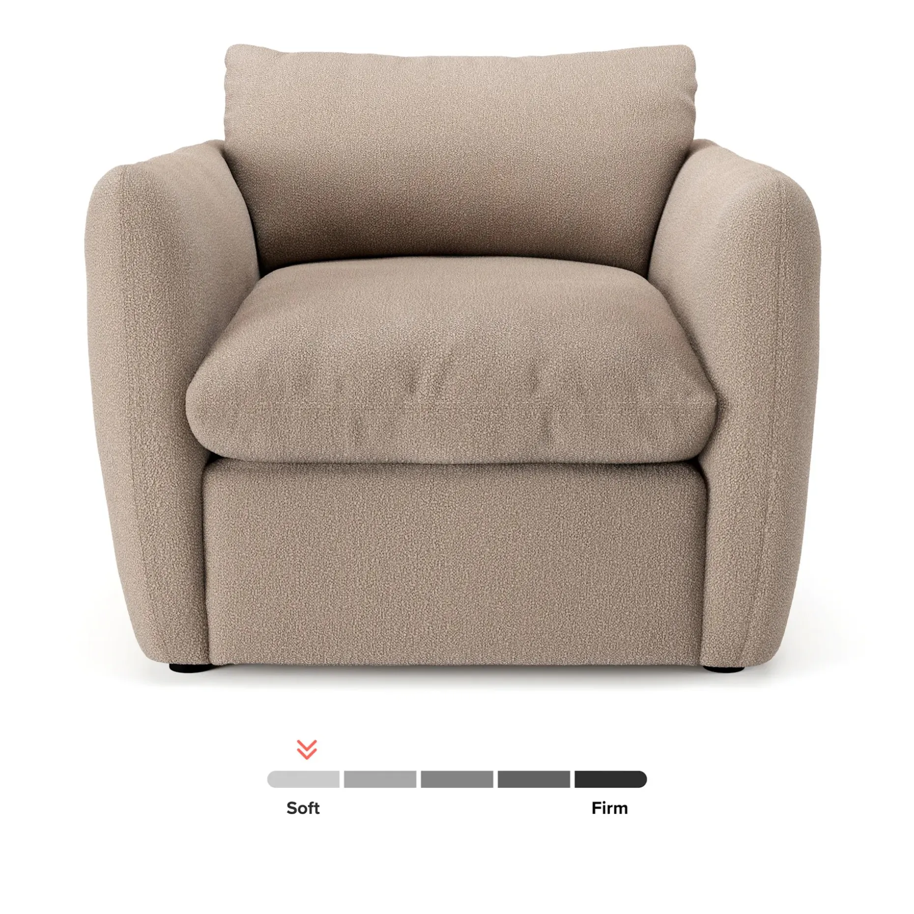 Leigh 42" Lounge Chair - Sandstone Wool Bouclé