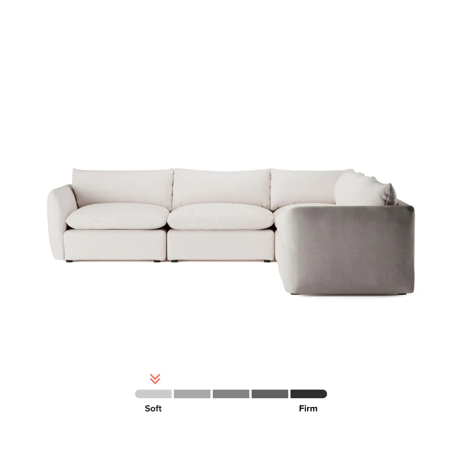 Leigh 126" Modular Corner Sectional - Napa White