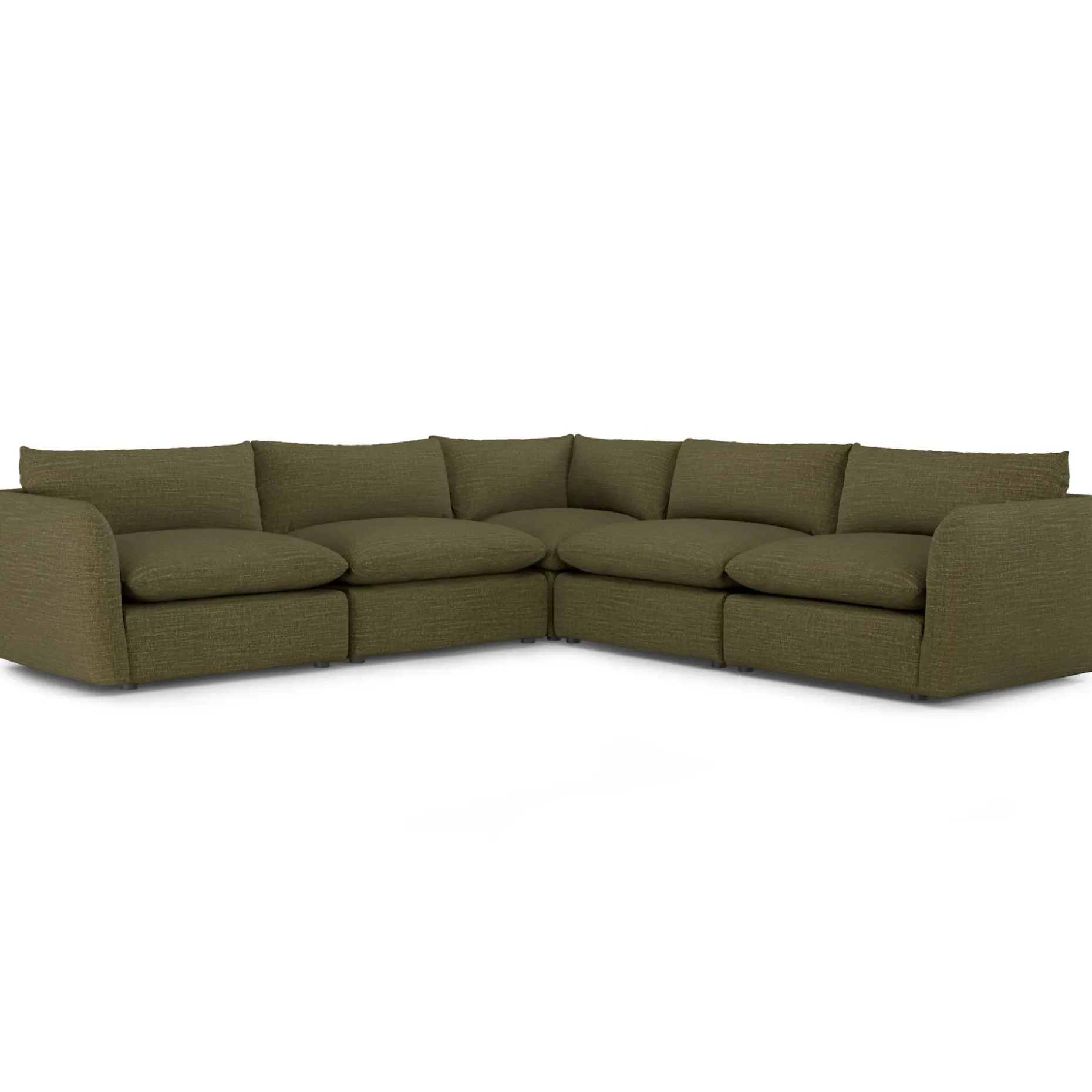 Leigh 126" Modular Corner Sectional - Napa Moss