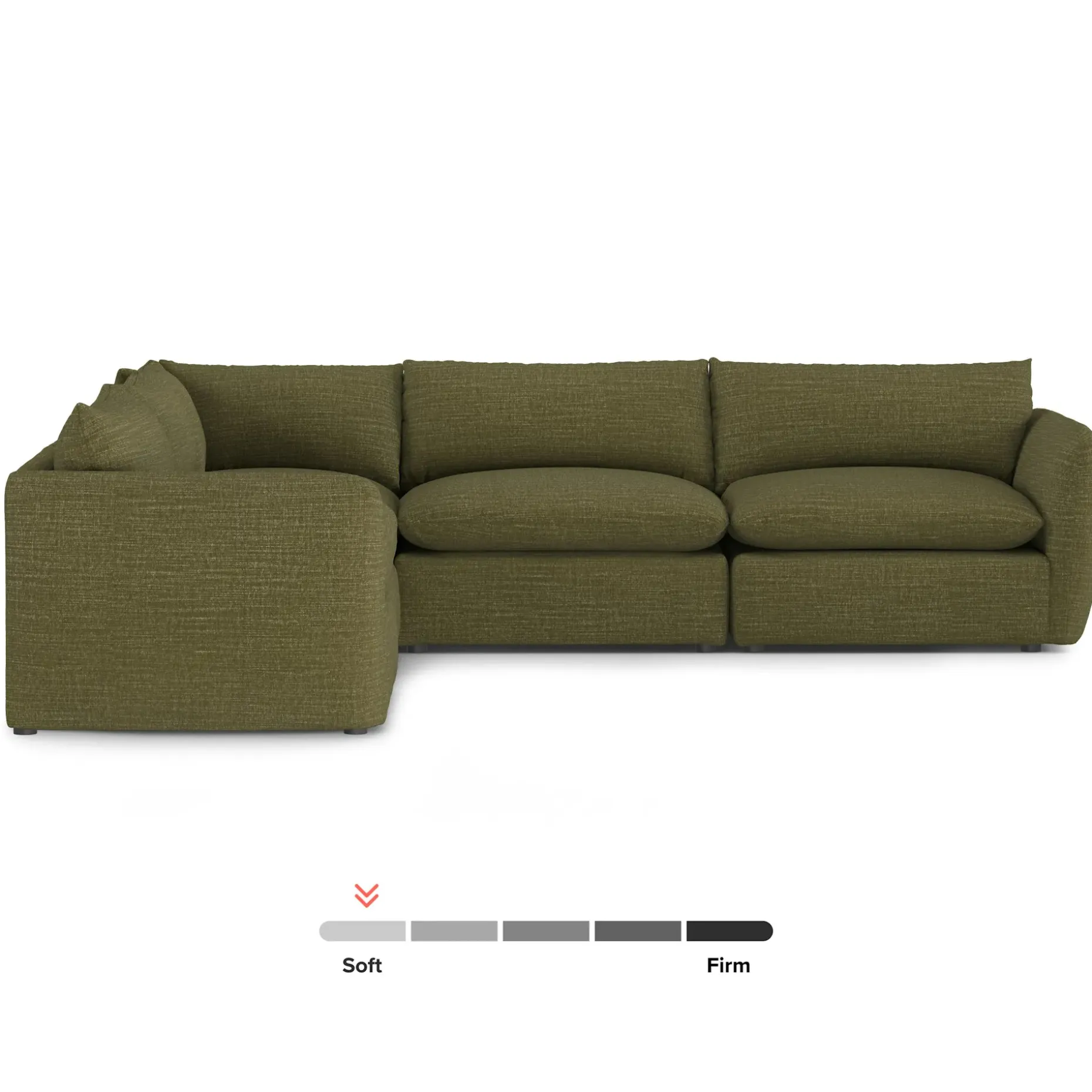 Leigh 126" Modular Corner Sectional - Napa Moss