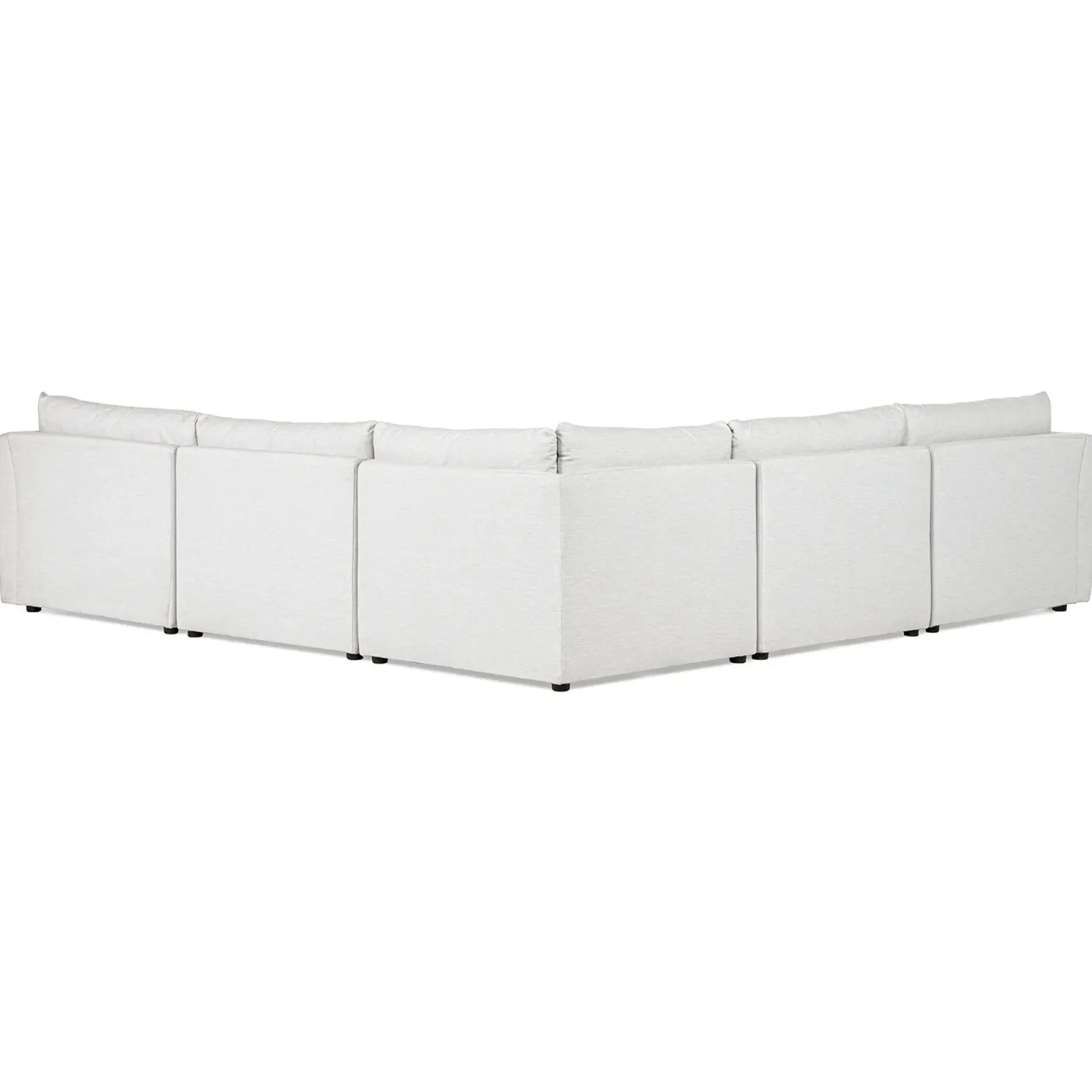 Leigh 126" Modular Corner Sectional - Silver Ivory