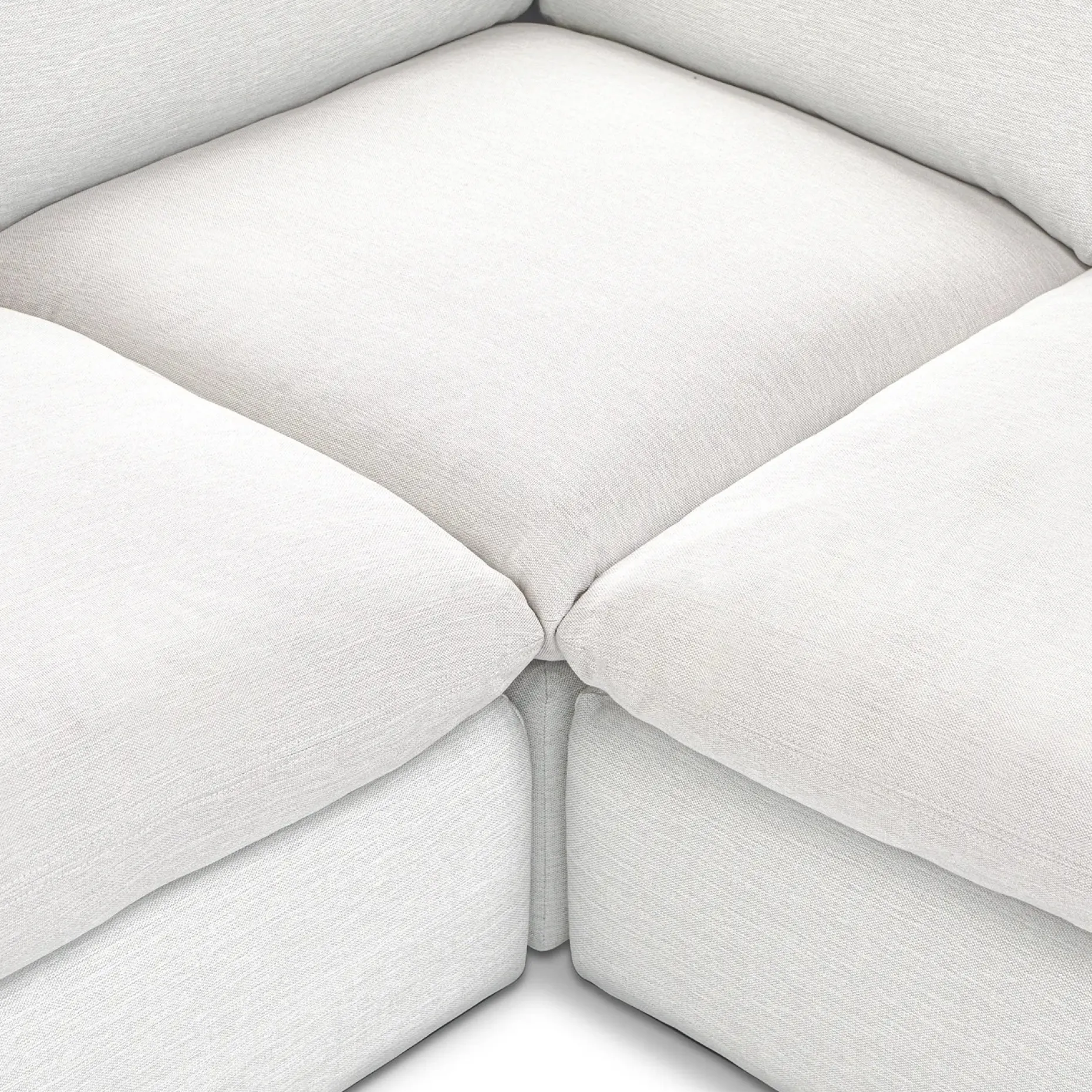 Leigh 126" Modular Corner Sectional - Silver Ivory