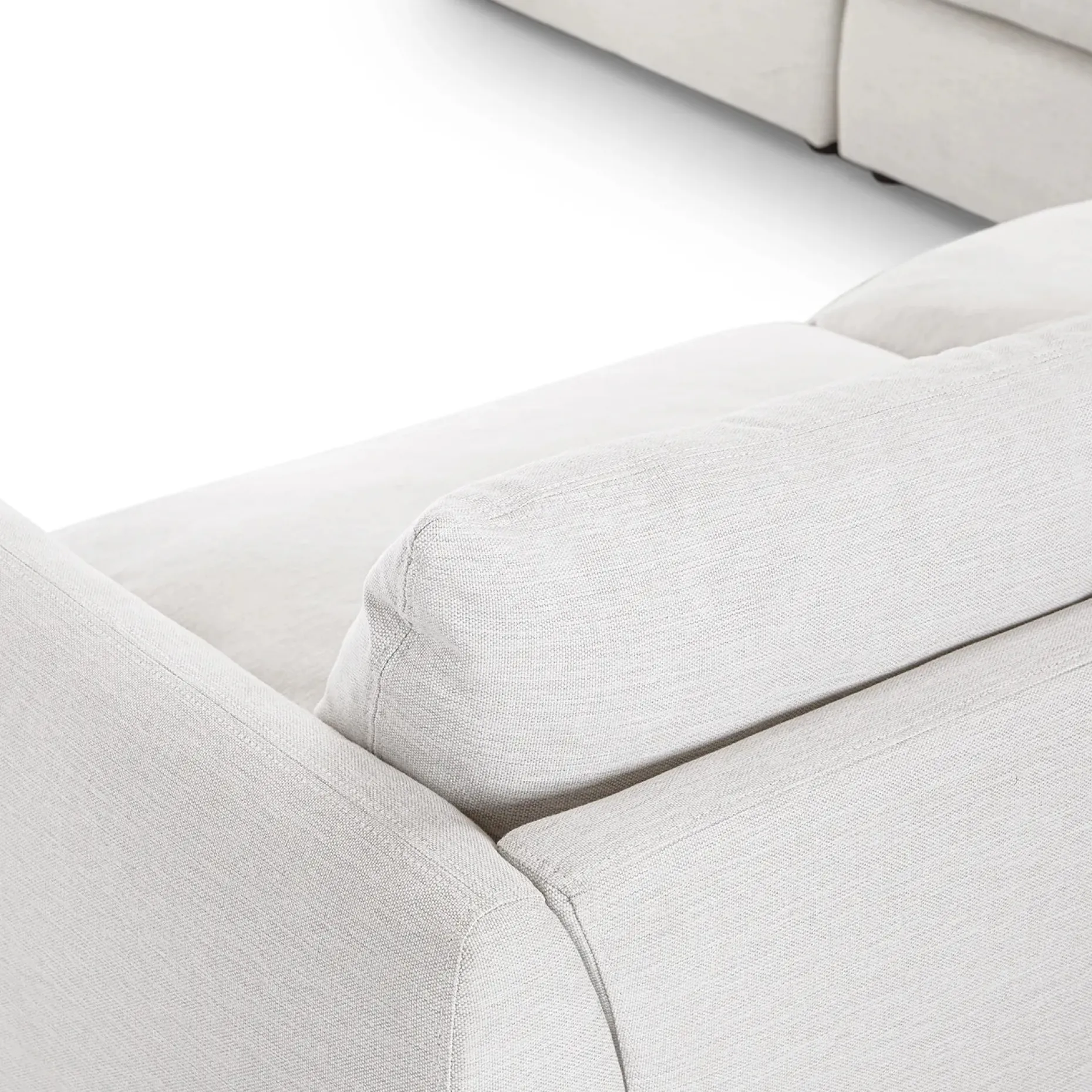 Leigh 126" Modular Corner Sectional - Silver Ivory