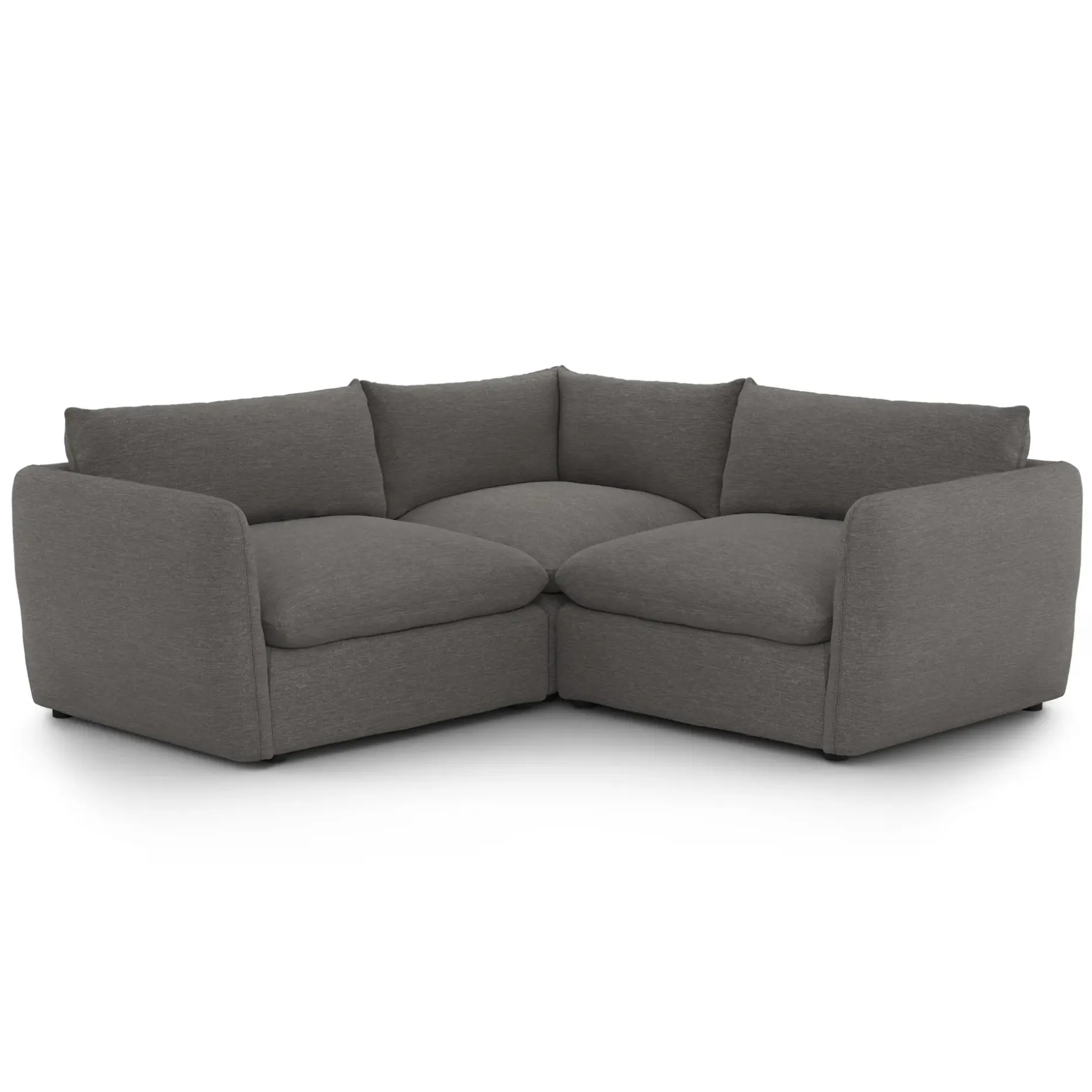 Leigh 87" Modular Corner Sectional - Silver Gray