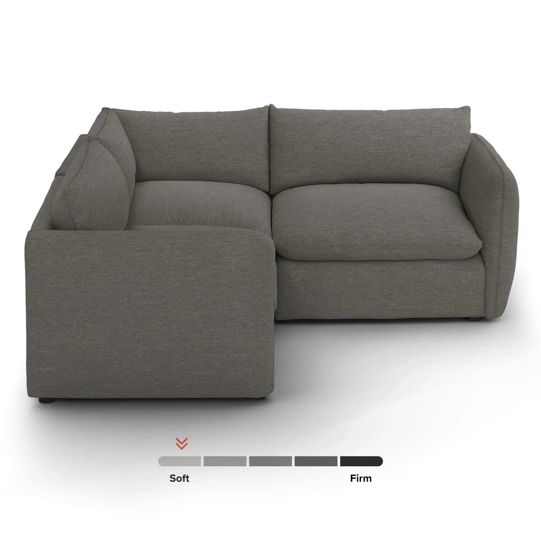 Leigh 87" Modular Corner Sectional - Silver Gray