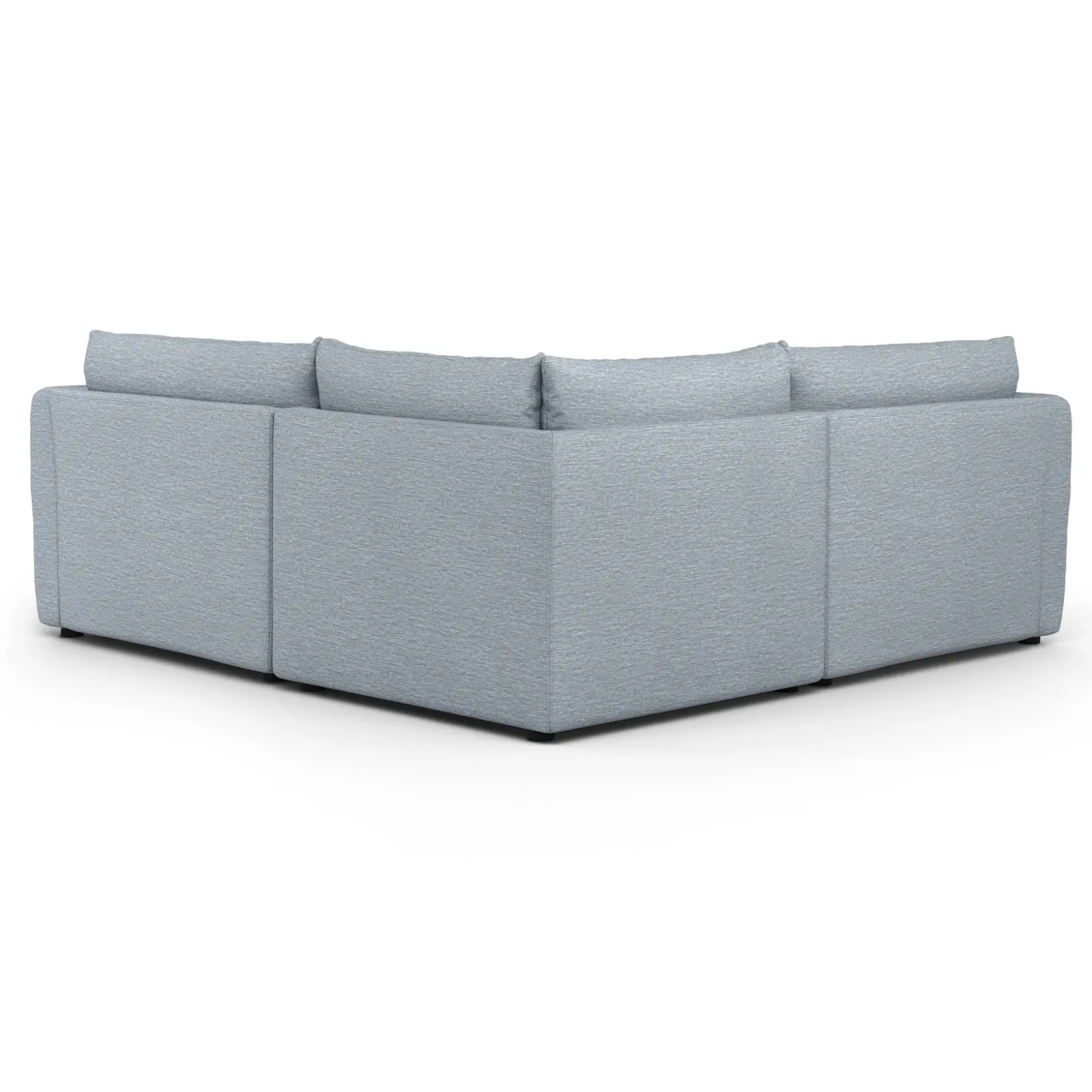 Leigh 87" Modular Corner Sectional - Silver Light Blue