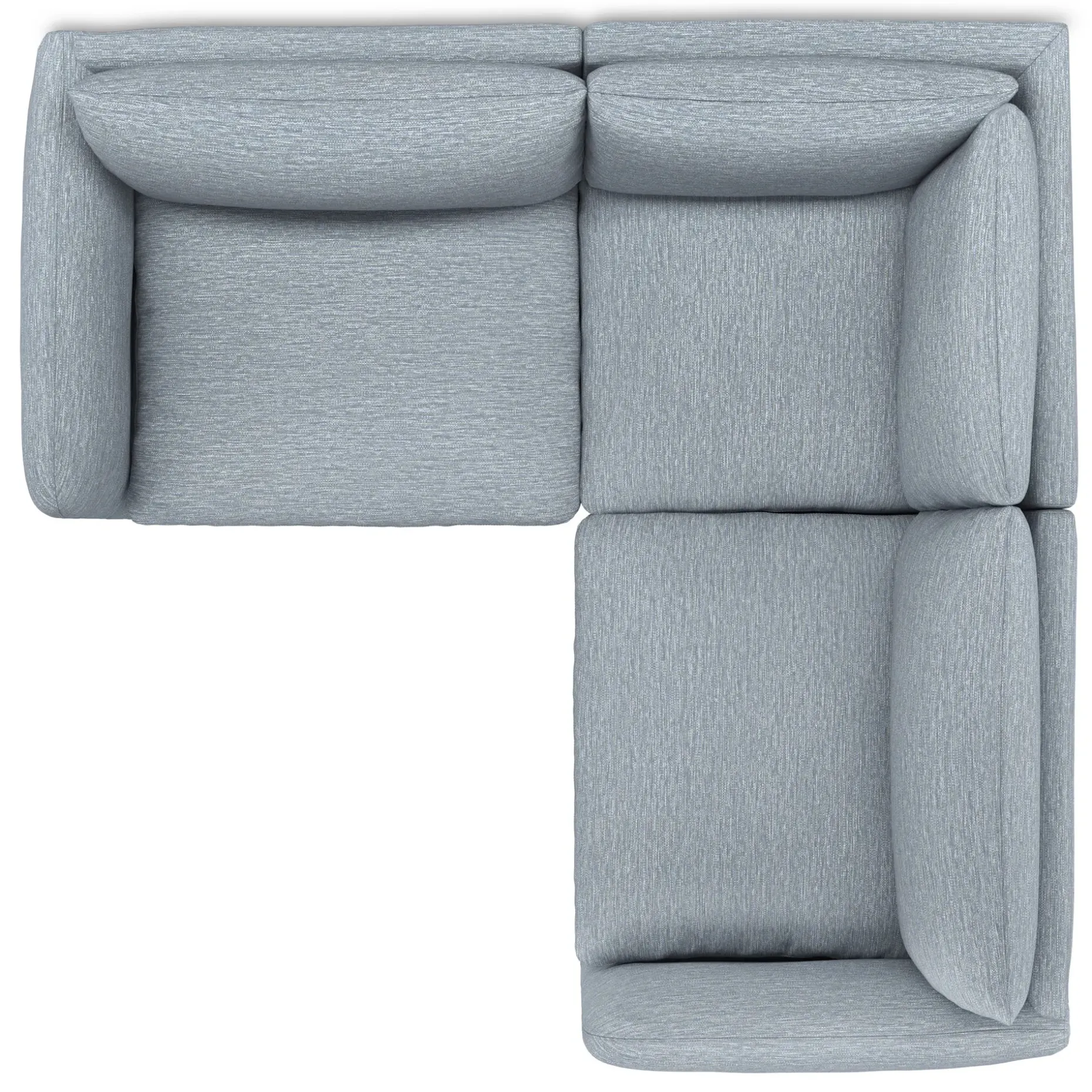 Leigh 87" Modular Corner Sectional - Silver Light Blue