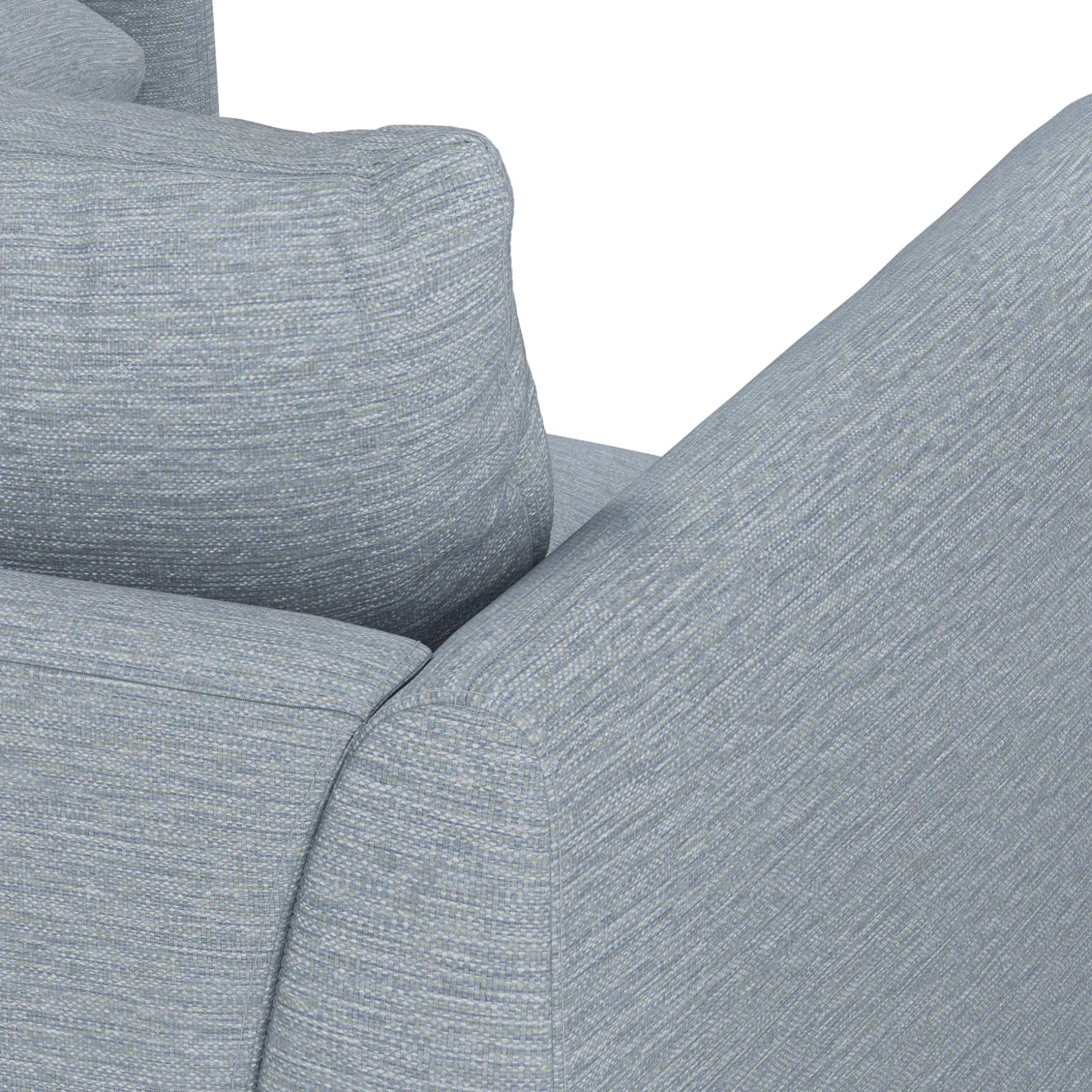 Leigh 87" Modular Corner Sectional - Silver Light Blue