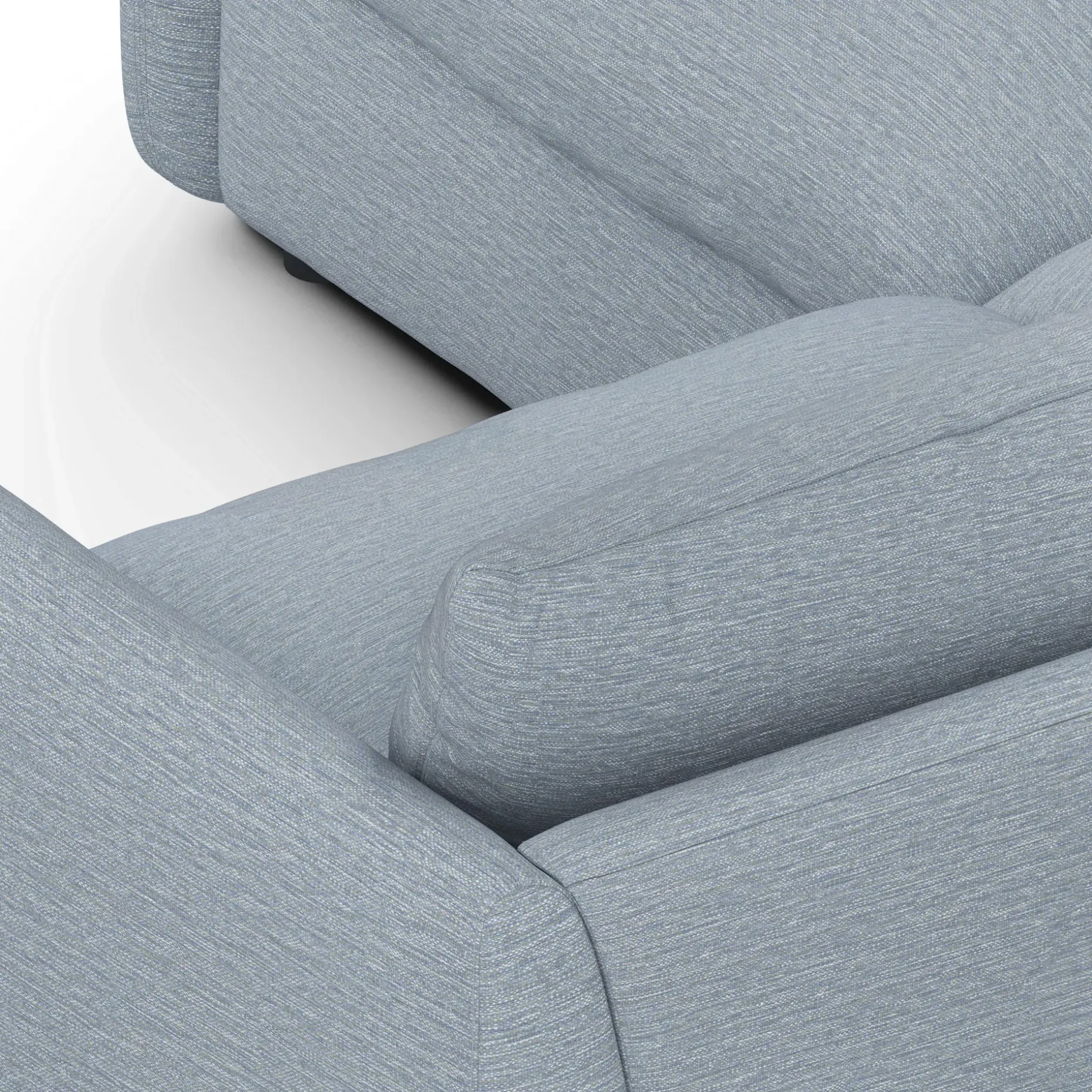 Leigh 87" Modular Corner Sectional - Silver Light Blue