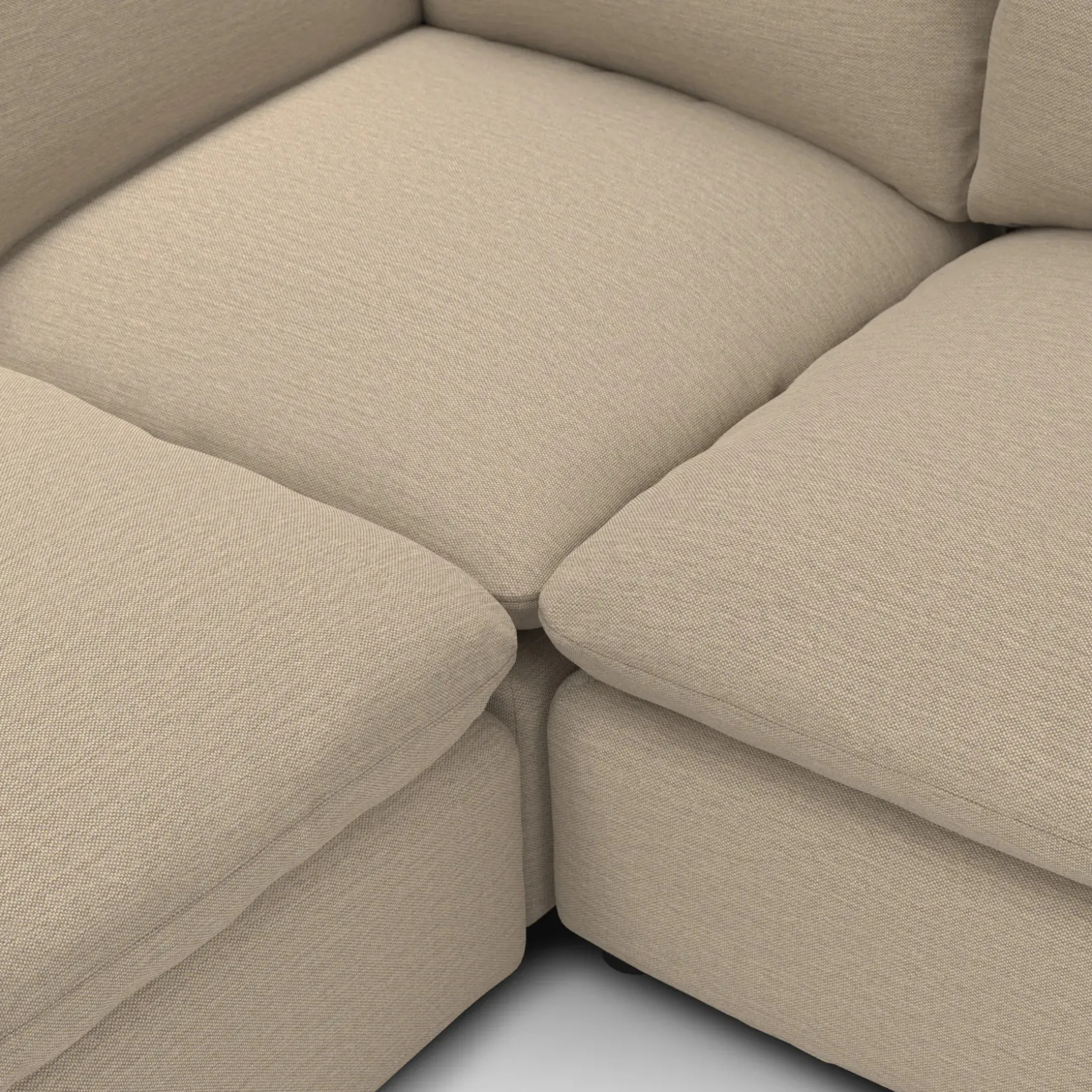 Leigh 126" Modular L Sectional - Silver Taupe
