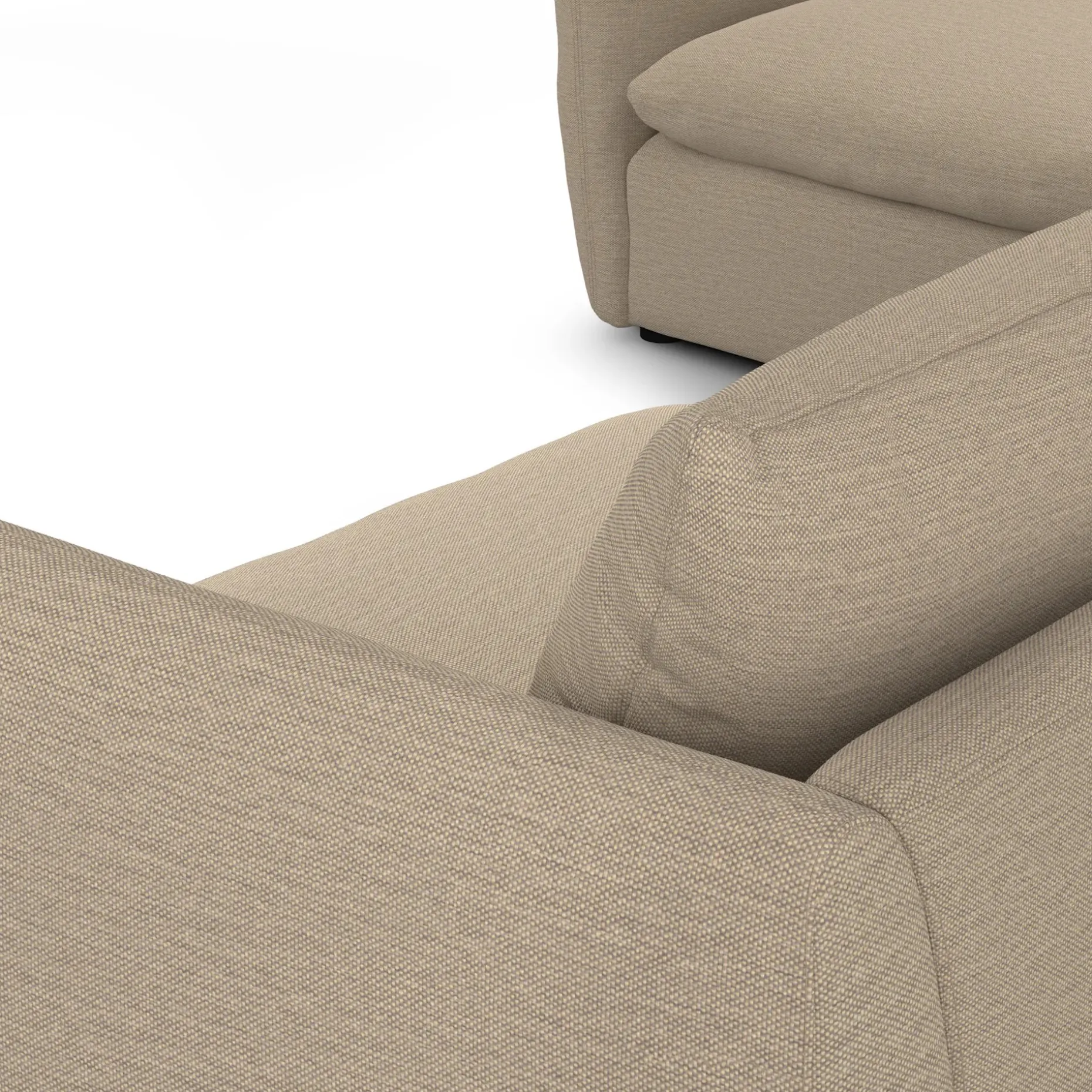 Leigh 126" Modular L Sectional - Silver Taupe