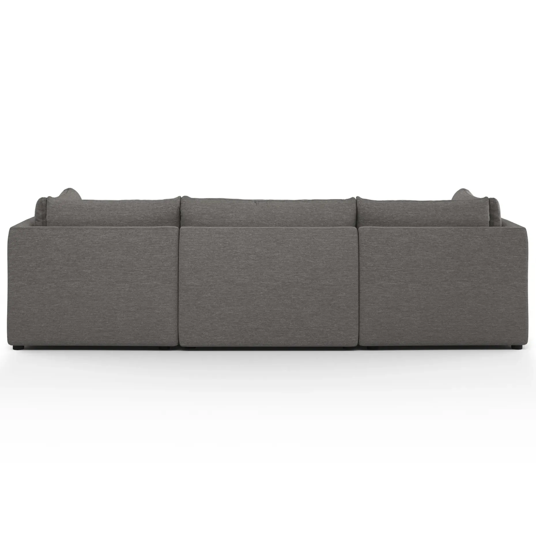 Leigh 121.5" Modular Open Pit Sectional - Silver Gray