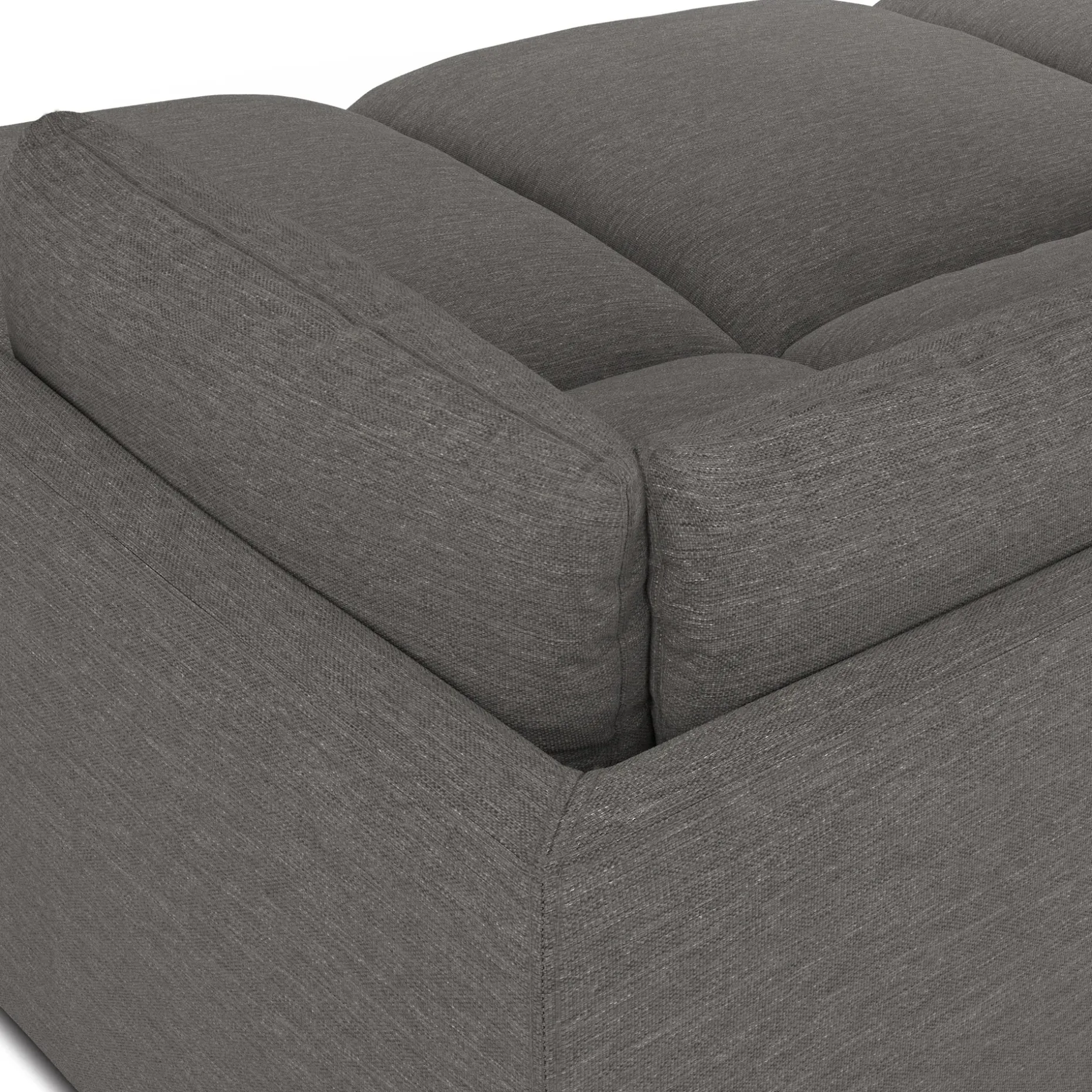 Leigh 121.5" Modular Open Pit Sectional - Silver Gray