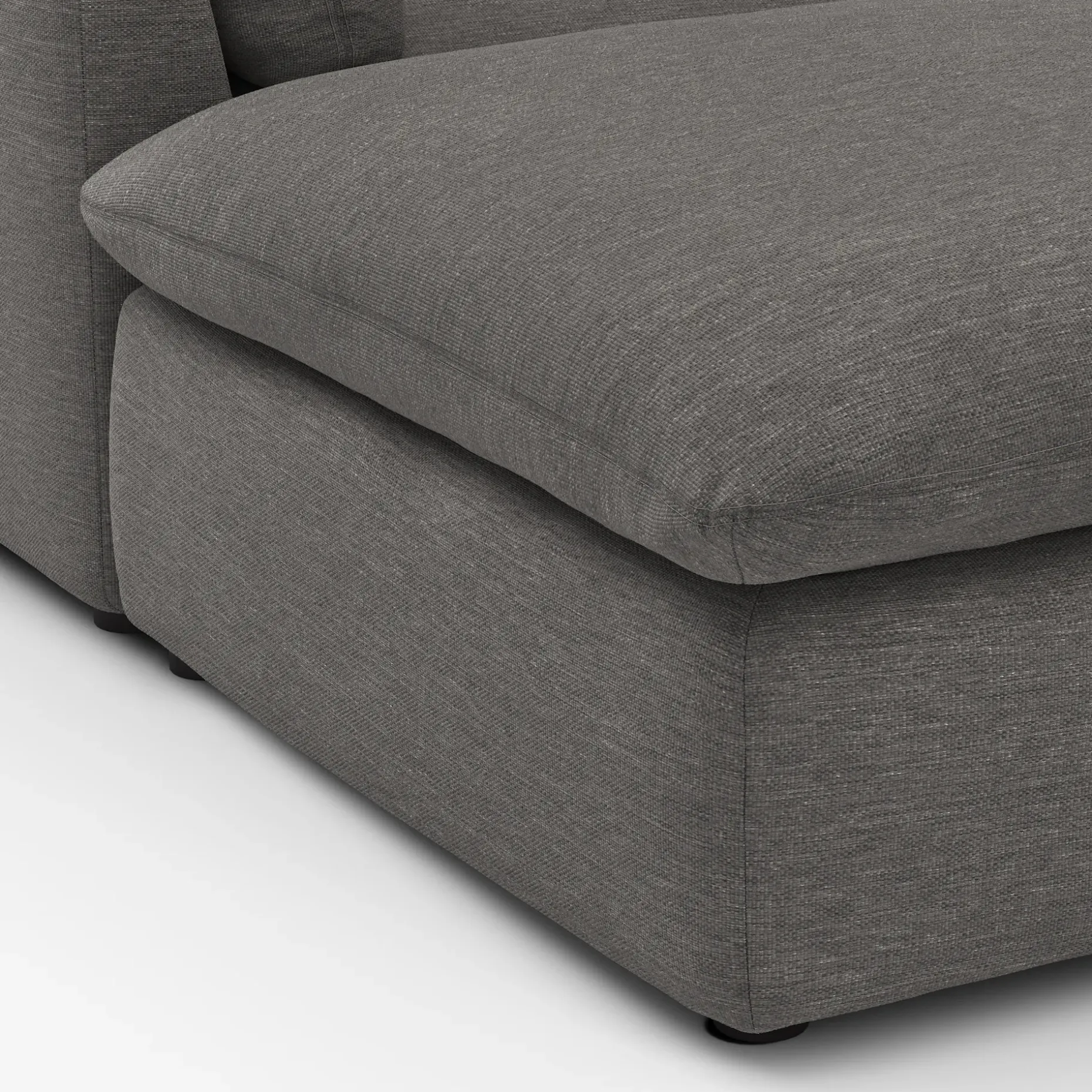 Leigh 121.5" Modular Open Pit Sectional - Silver Gray