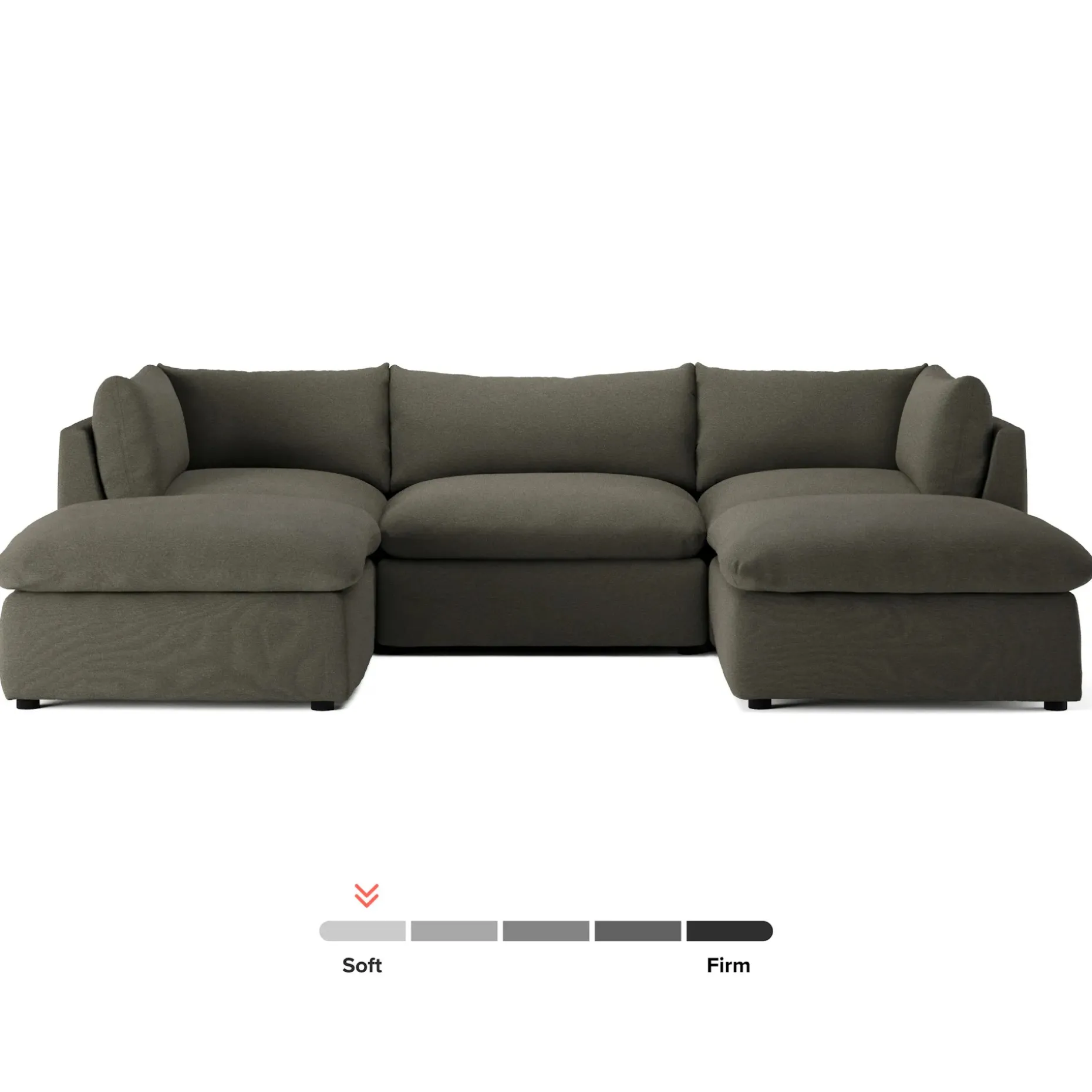 Leigh 121.5" Modular 3-Seater U-Shaped Sectional - Silver Moss