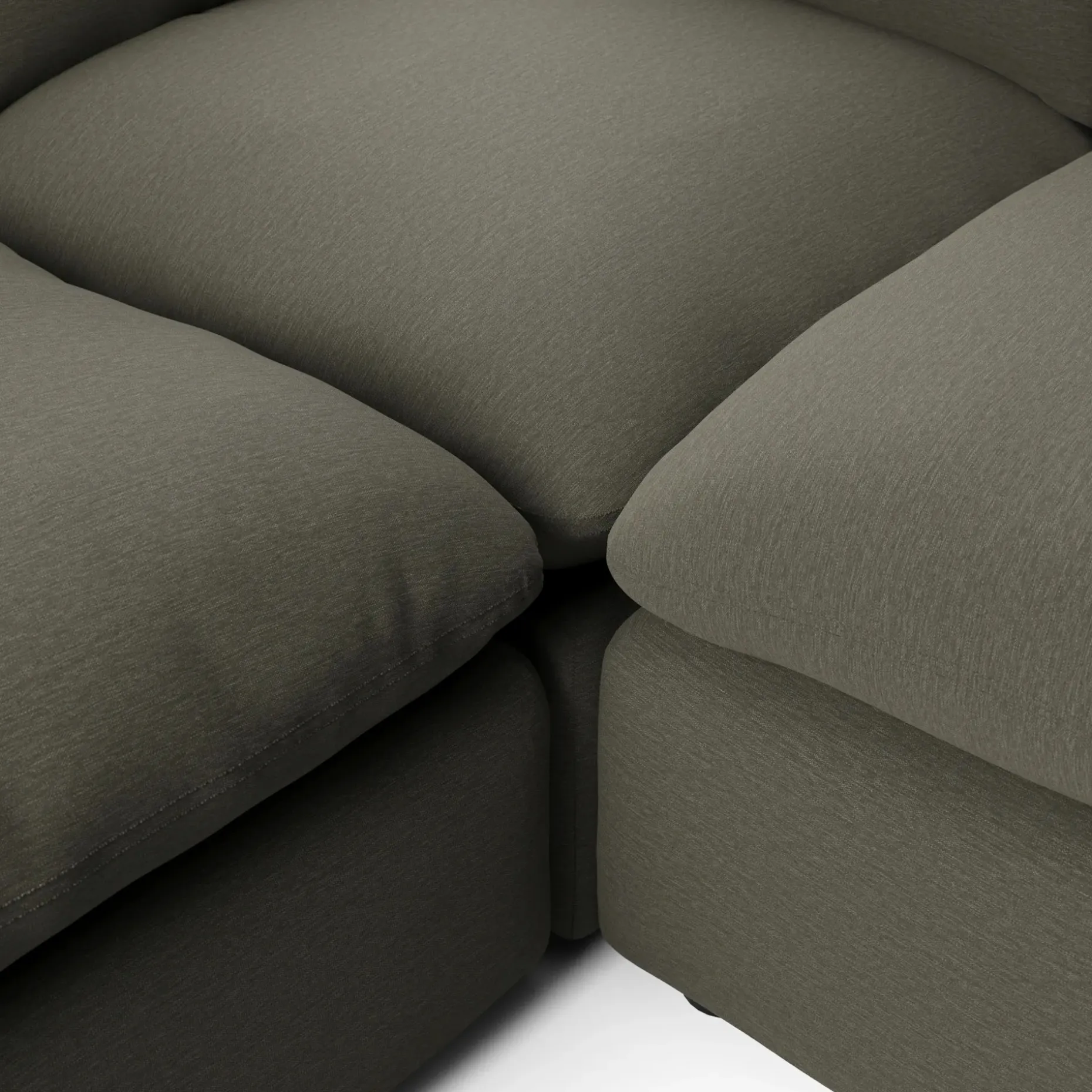 Leigh 121.5" Modular 3-Seater U-Shaped Sectional - Silver Moss