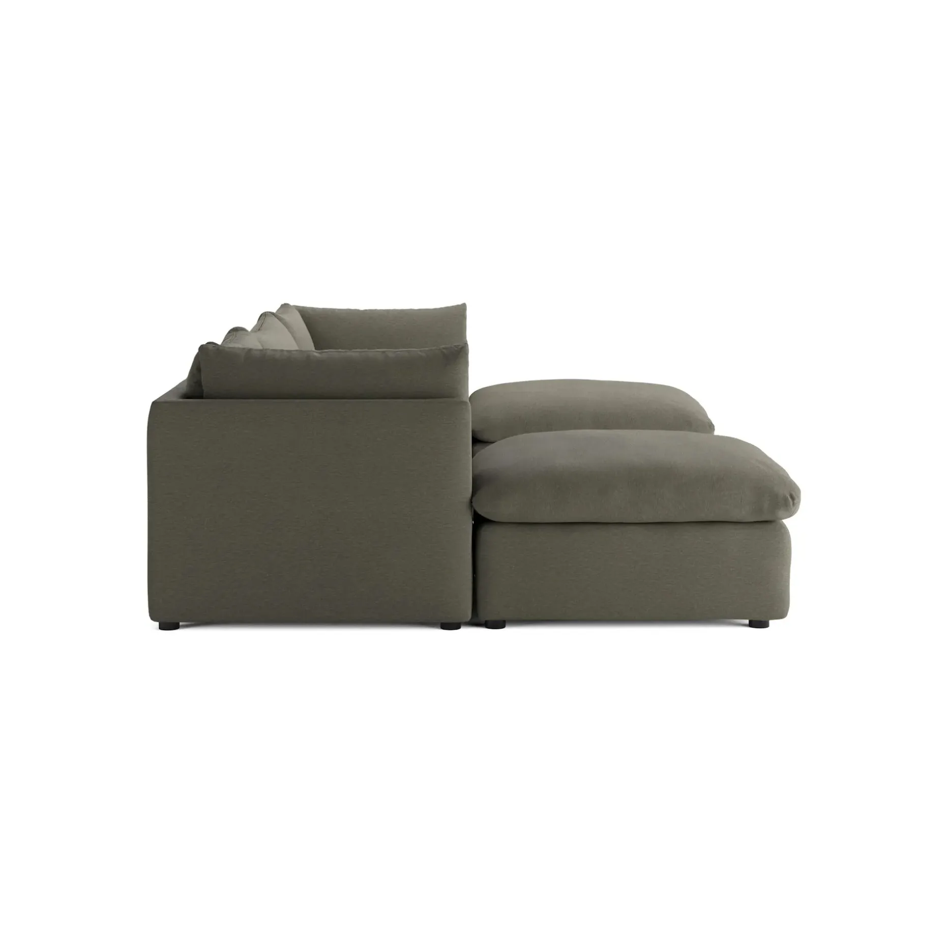 Leigh 121.5" Modular 3-Seater U-Shaped Sectional - Silver Moss