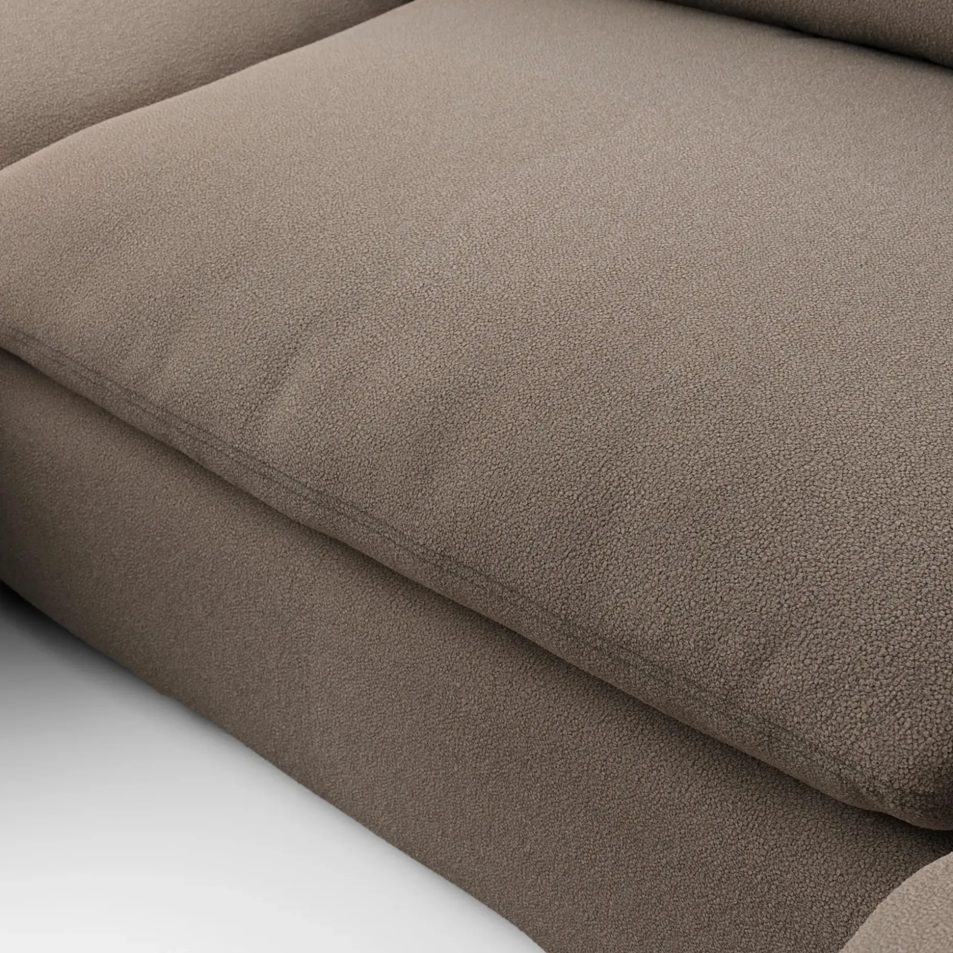 Leigh 121.5" Modular 3-Seater U-Shaped Sectional - Sandstone Wool Bouclé
