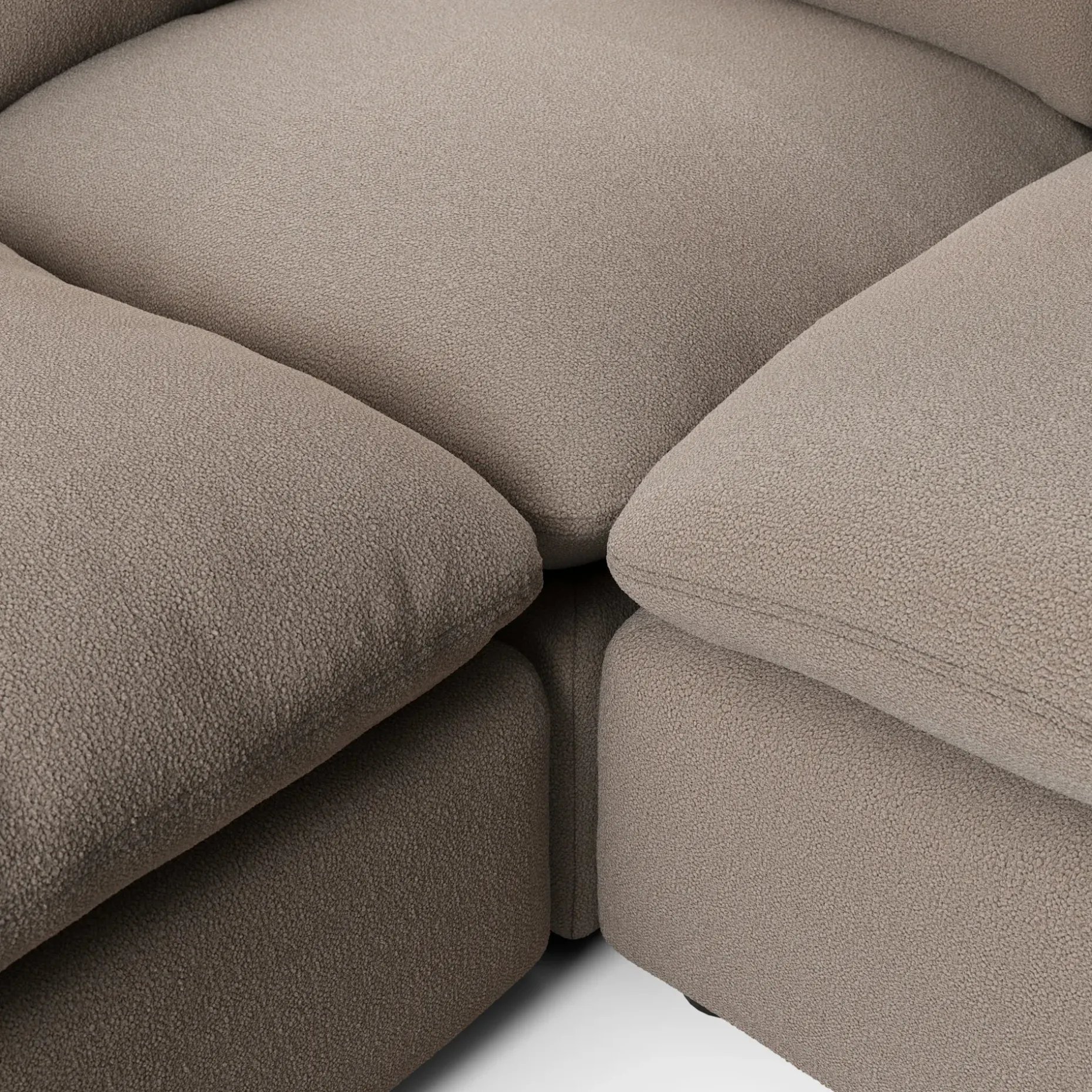 Leigh 121.5" Modular 3-Seater U-Shaped Sectional - Sandstone Wool Bouclé