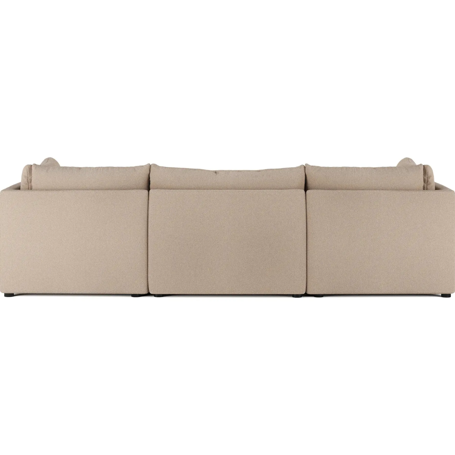 Leigh 121.5" Modular 3-Seater U-Shaped Sectional - Sandstone Wool Bouclé