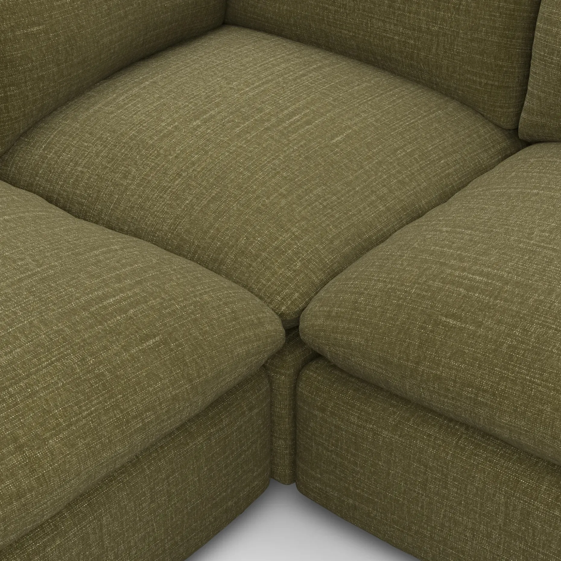 Leigh 121.5" Modular 5-Seater U-Shaped Sectional - Napa Moss