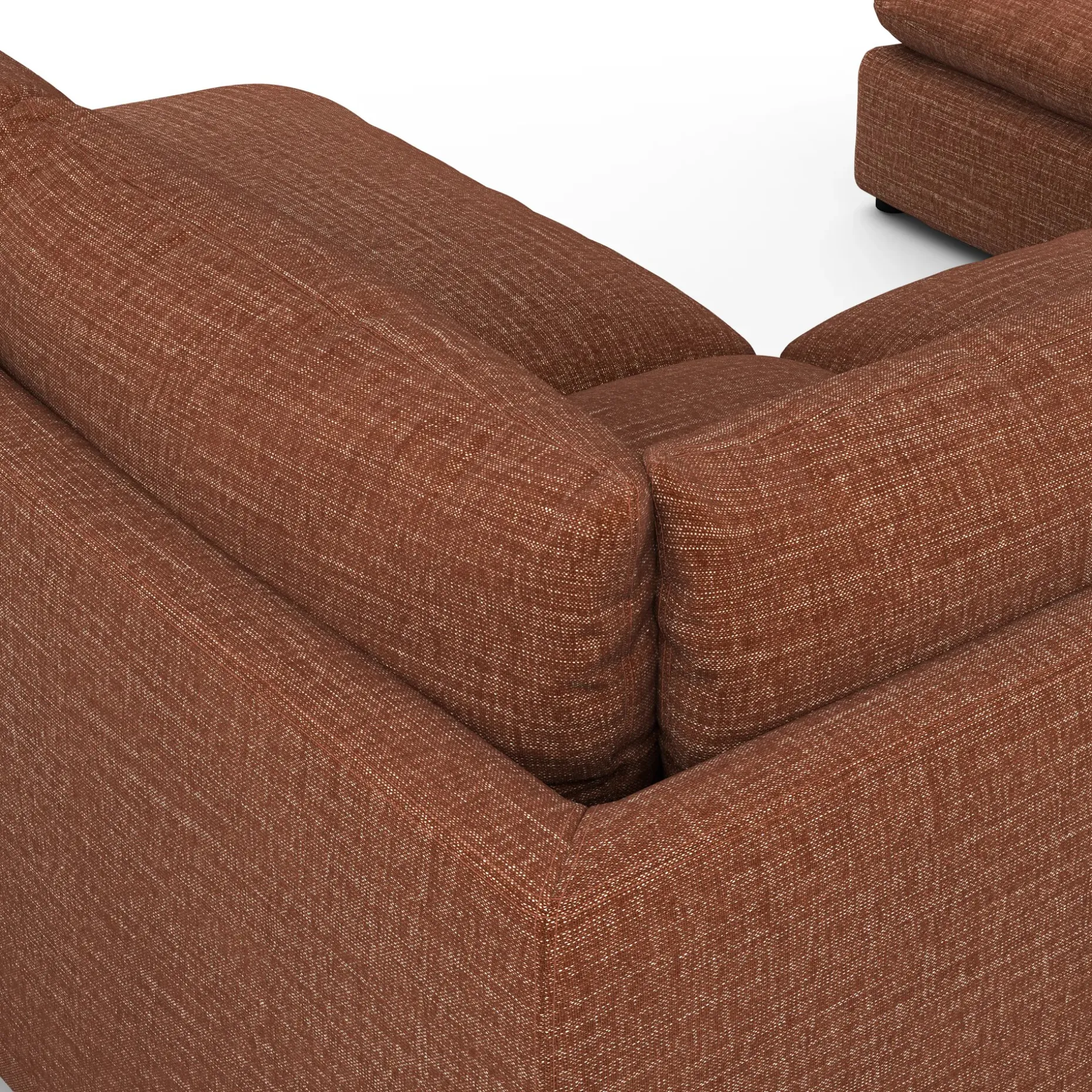 Leigh 121.5" Modular 5-Seater U-Shaped Sectional - Napa Rust
